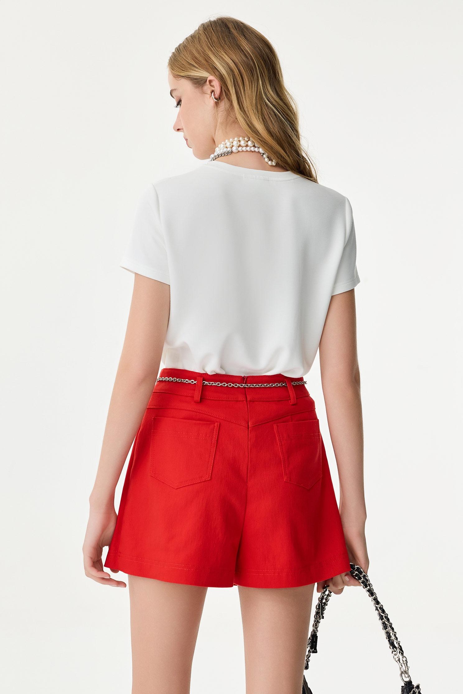 藍蔥繩索印花上衣藍蔥繩索印花上衣,上衣,春夏穿搭,白色上衣