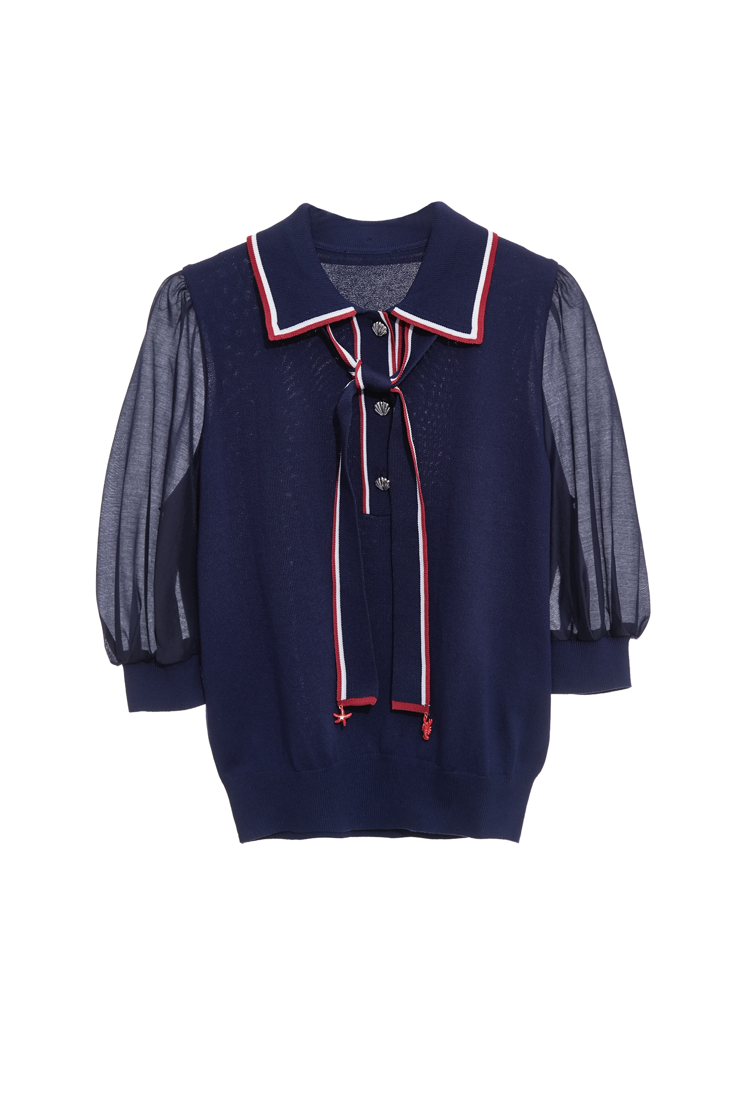 鑲紅白色邊POLO領針織上衣鑲紅白色邊POLO領針織上衣,上衣,春夏穿搭,白色上衣,針織,針織衫