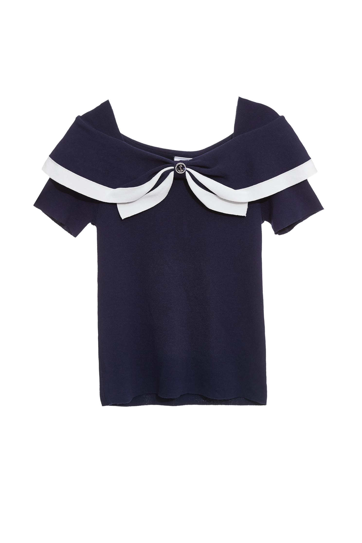 水手領元素針織上衣水手領元素針織上衣,上衣,春夏穿搭,針織,針織衫