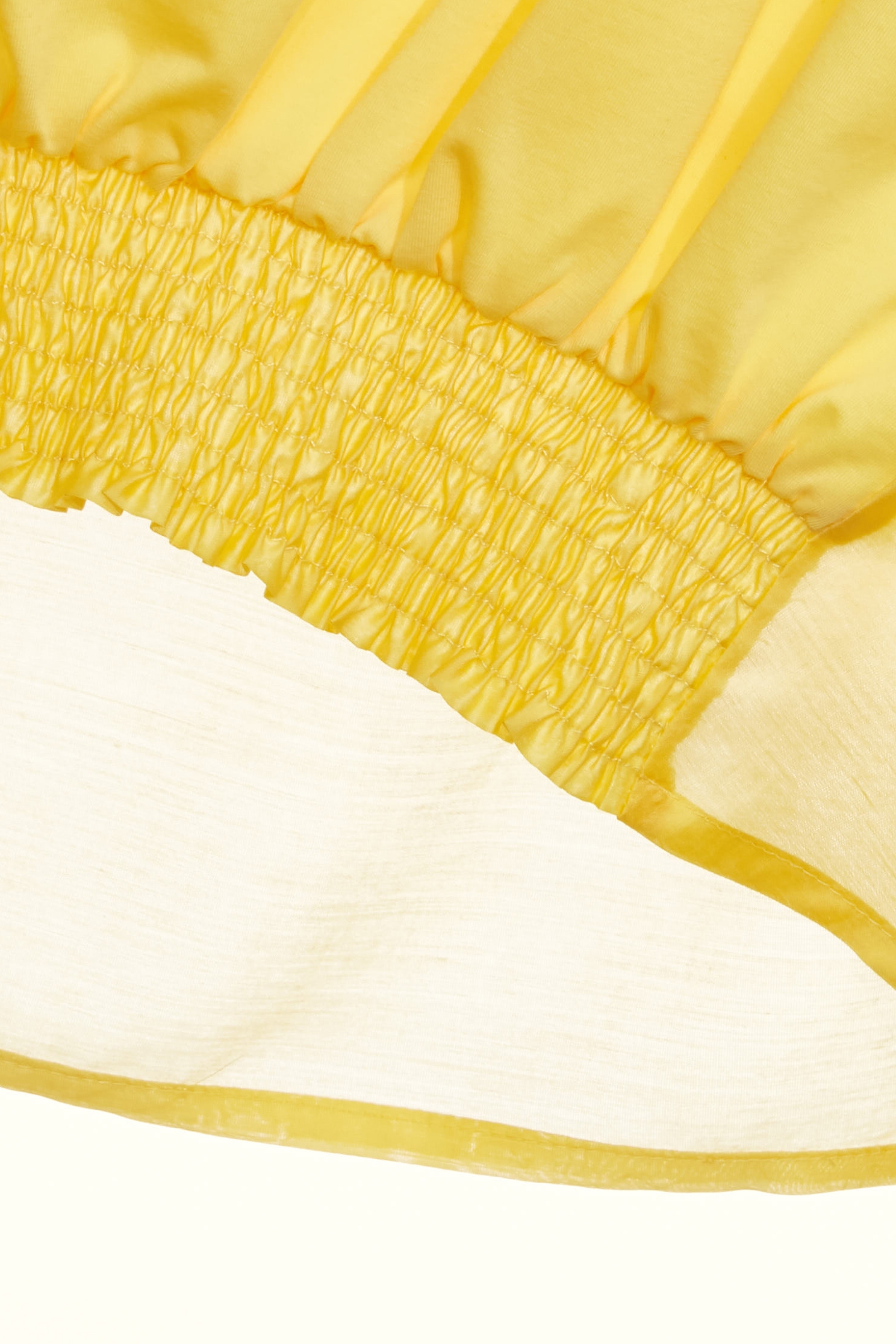 陽光黃球型絲棉上衣陽光黃球型絲棉上衣,上衣,人氣商品,春夏穿搭,短袖上衣,輕奢度假,輕奢渡假