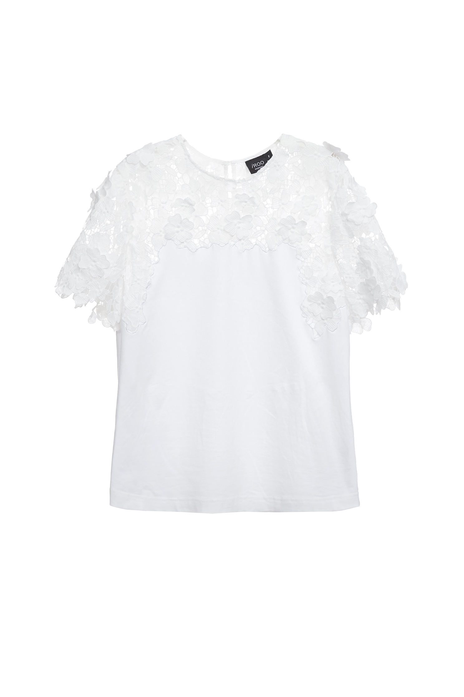 立體花蕾絲質感T立體花蕾絲質感T,上衣,人氣商品,春夏穿搭,約會特輯,繡花,花花世界,蕾絲