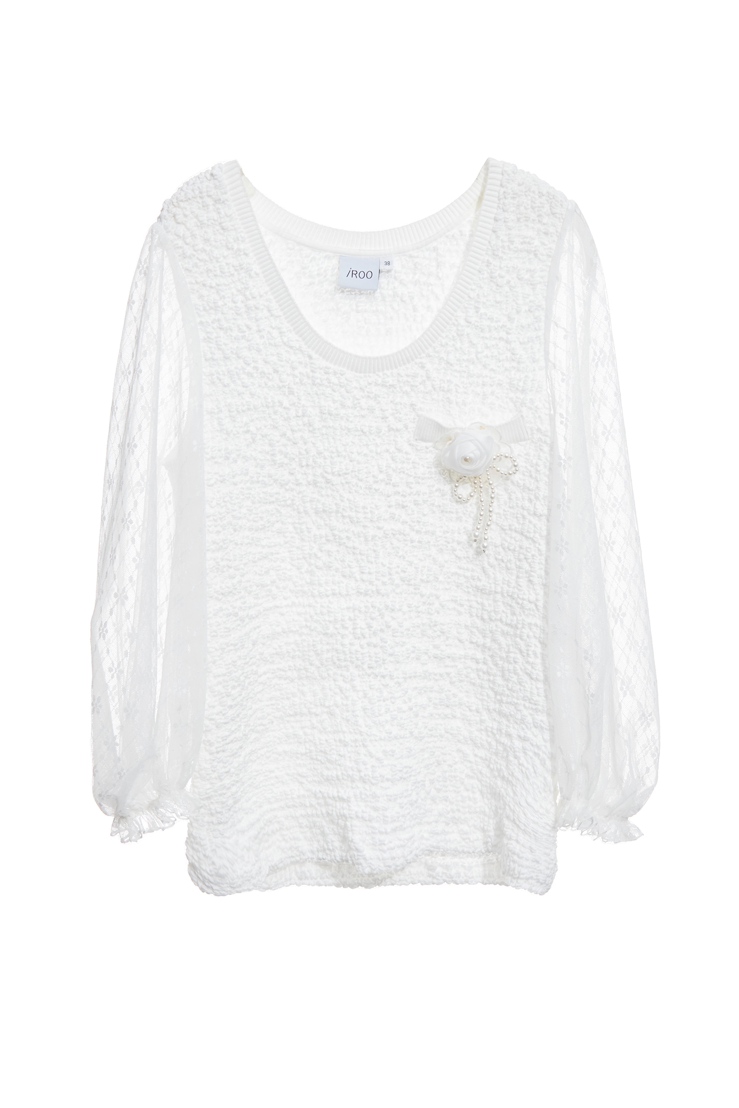 拼蕾絲袖立體摺皺上衣拼蕾絲袖立體摺皺上衣,上班OL穿搭,上衣,珍珠,秋冬穿搭,約會特輯,花花世界,蕾絲,蕾絲上衣,輕奢度假,輕奢渡假