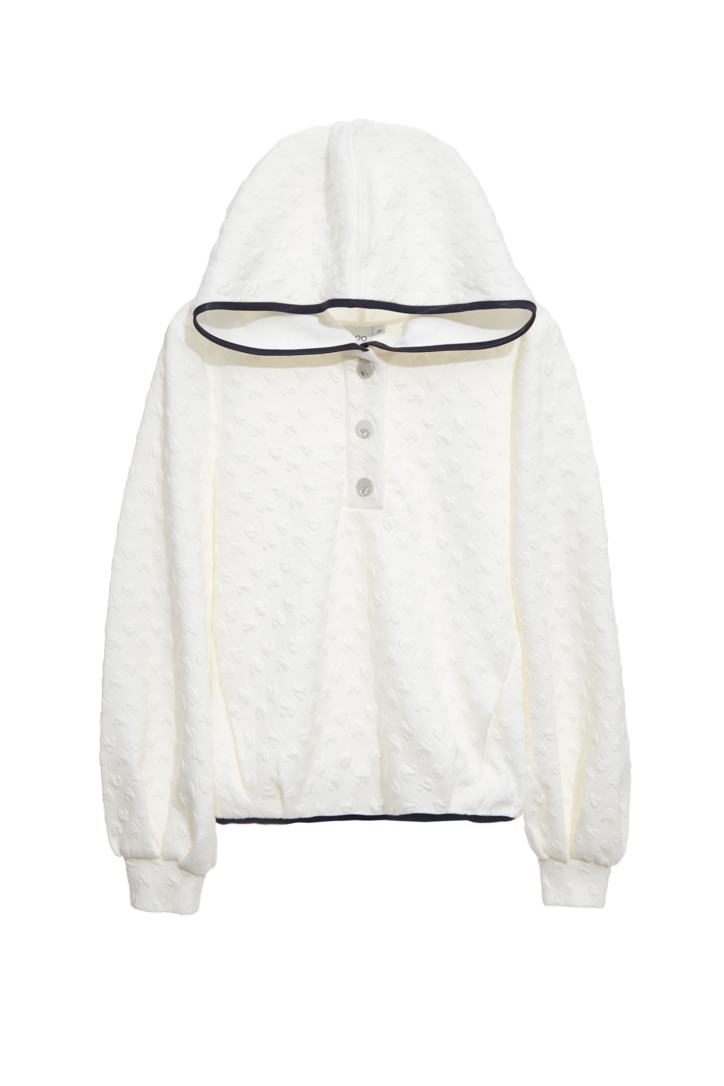 立體愛心紋連帽上衣立體愛心紋連帽上衣,上衣,人氣商品,小香風,帽T,時髦成套搭配,秋冬穿搭,約會特輯