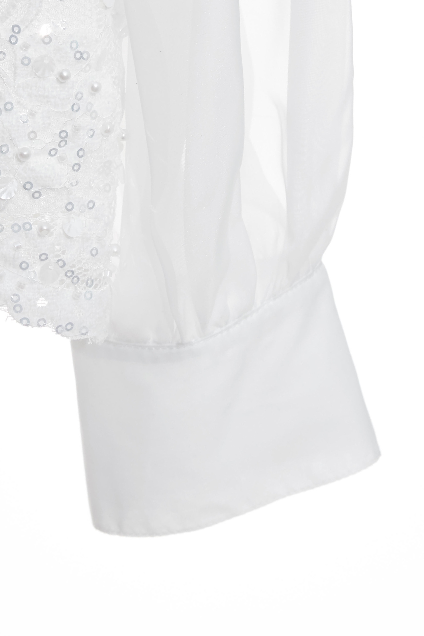 珍珠亮片蕾絲異材拼接上衣珍珠亮片蕾絲異材拼接上衣,上班OL穿搭,上衣,珍珠,秋冬穿搭,花花世界,蕾絲,蕾絲上衣