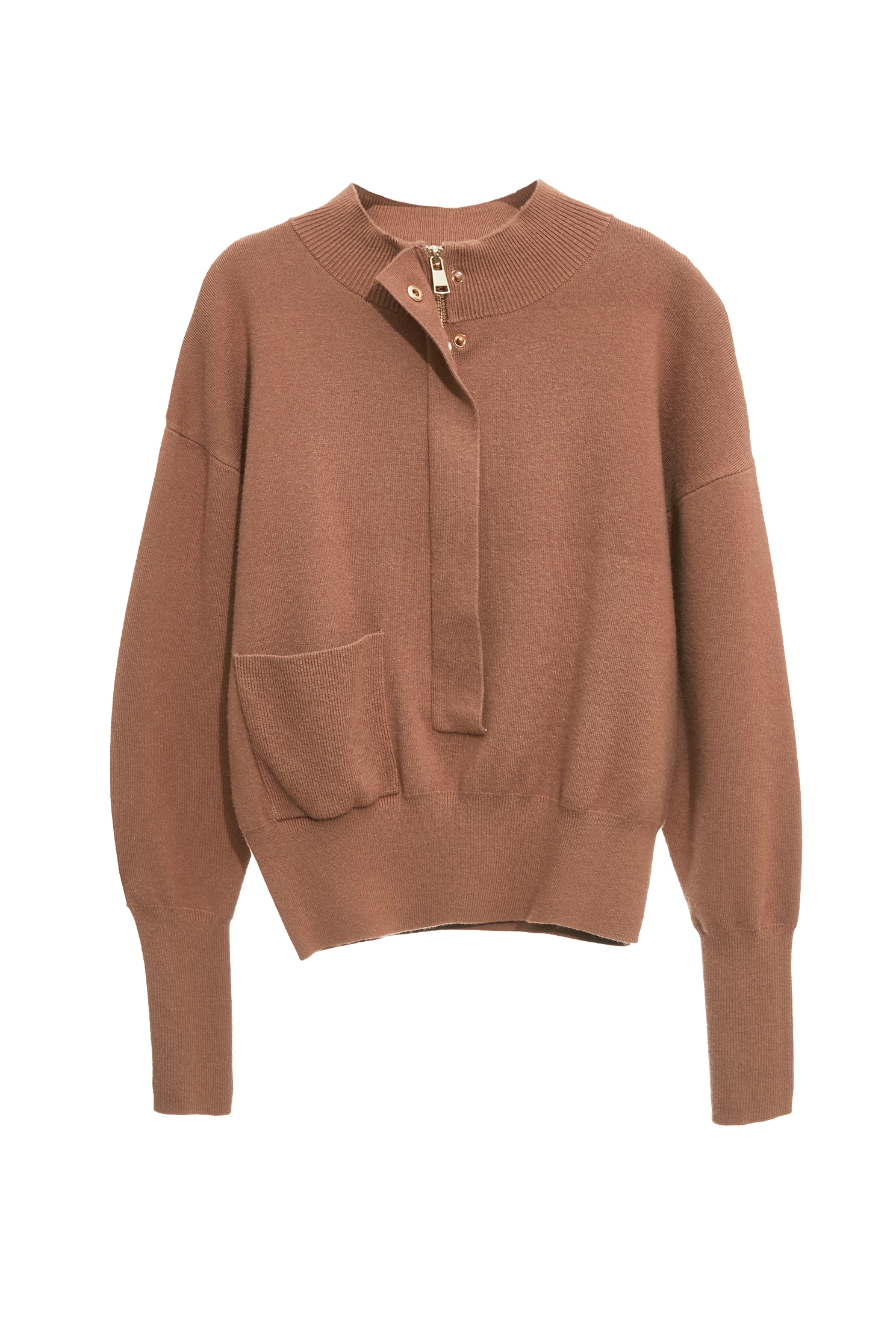 質樸原色拉鍊針織上衣質樸原色拉鍊針織上衣,上班OL穿搭,上衣,人氣商品,秋冬穿搭,簡約穿搭,約會特輯,針織,針織上衣,針織衫