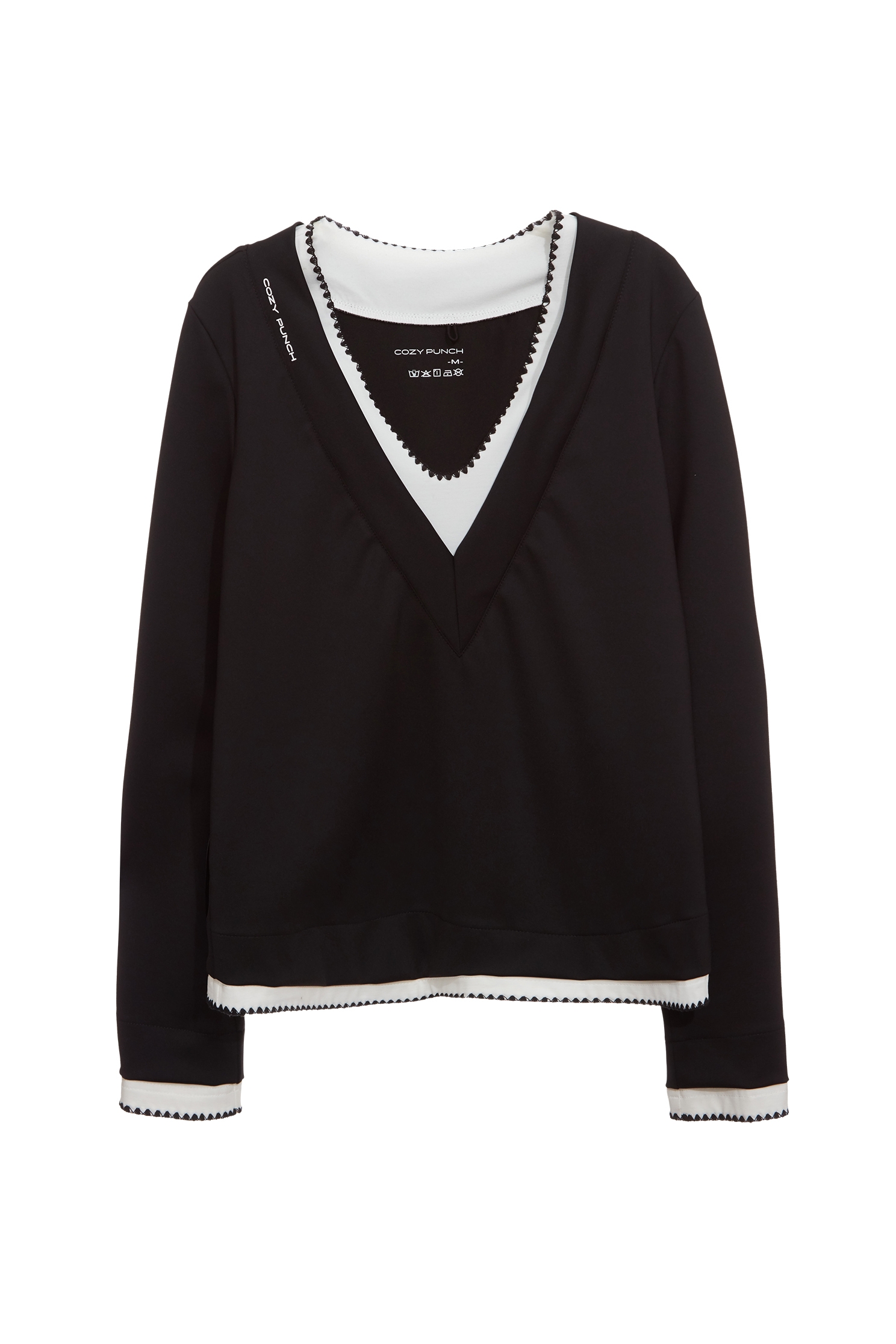 假兩件膠原蛋白上衣假兩件膠原蛋白上衣,上衣,人氣商品,春夏穿搭,黑色上衣