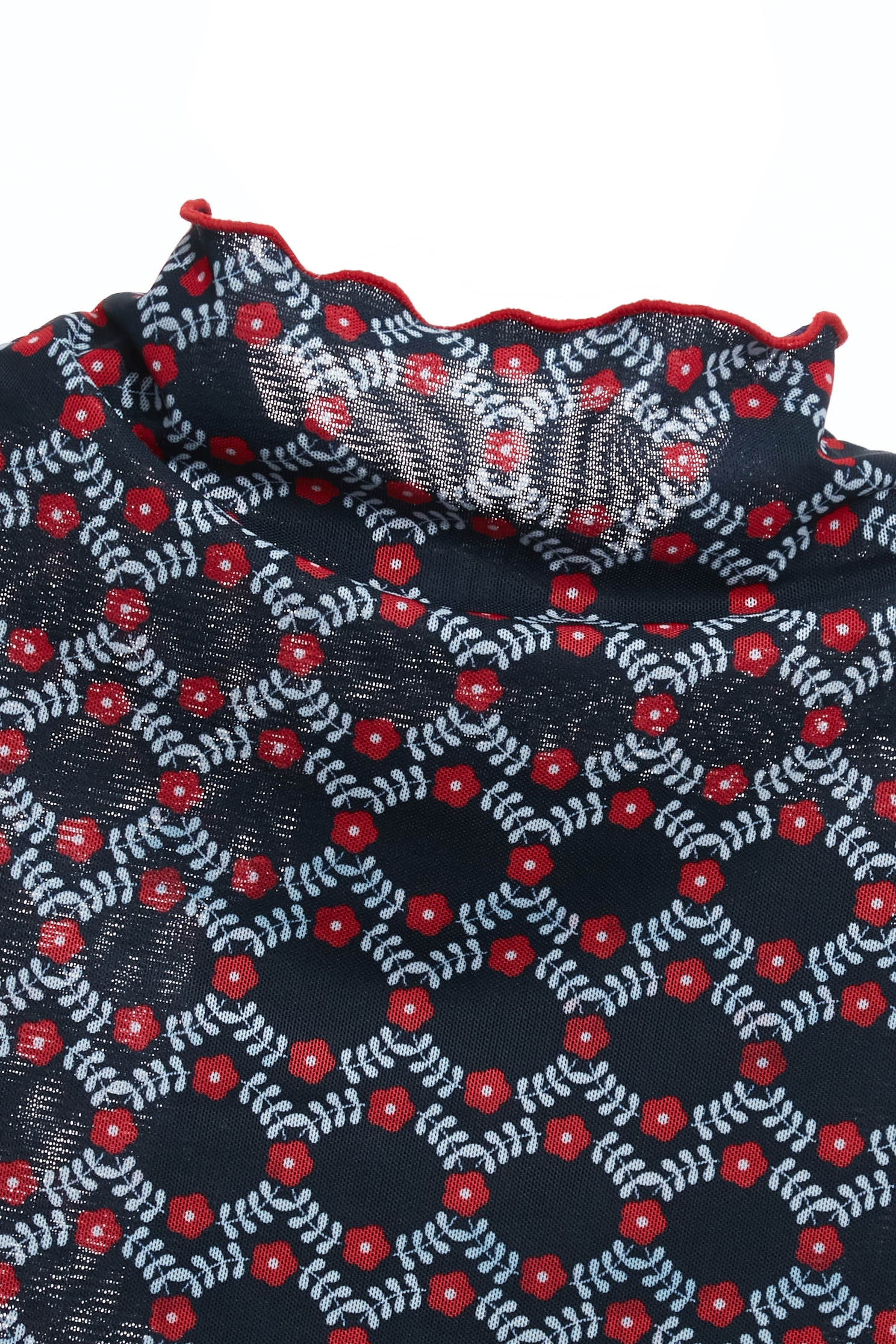 火焰花卉圖騰印花上衣火焰花卉圖騰印花上衣,上衣,人氣商品,刺繡,秋冬穿搭