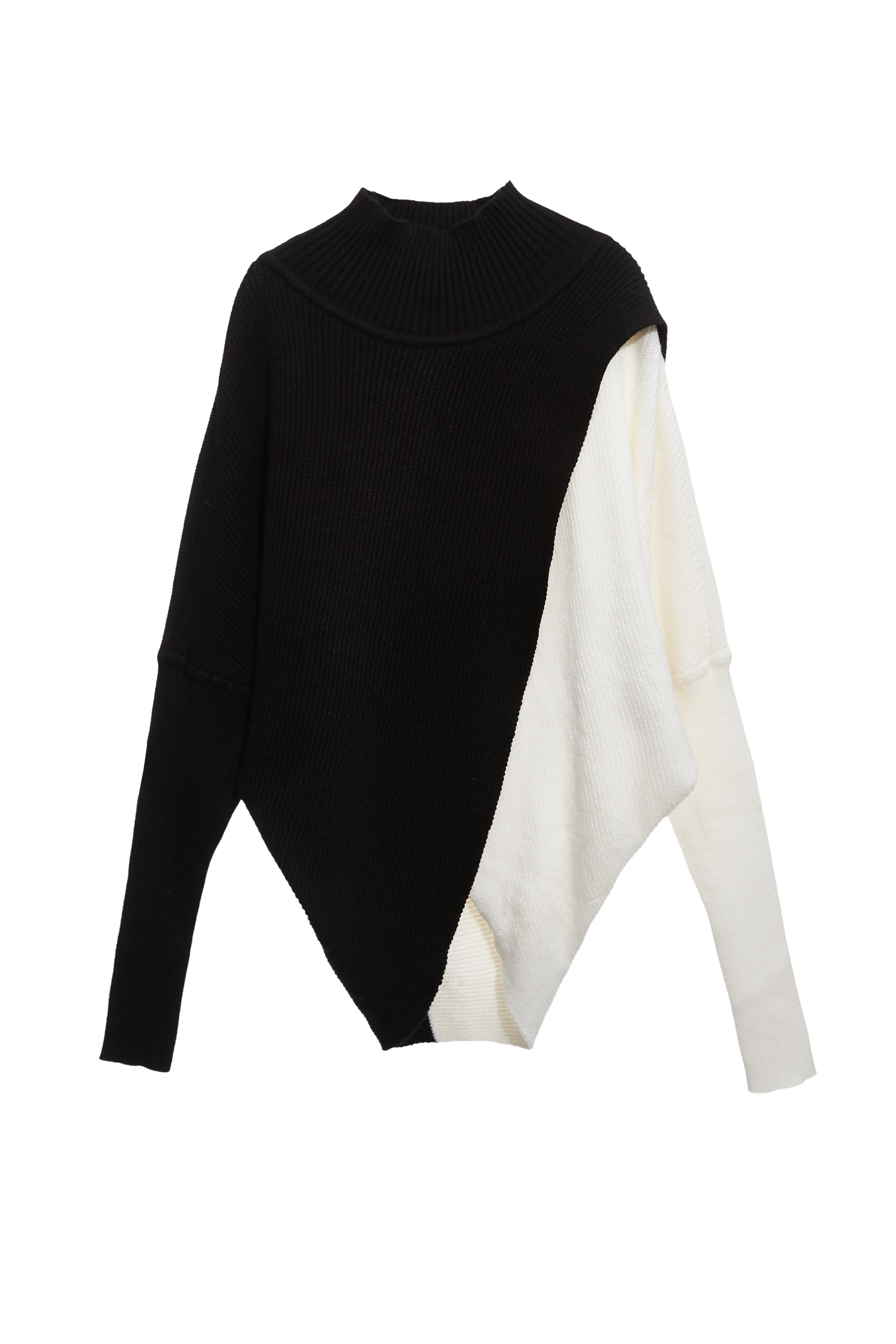 黑白拼接高領針織黑白拼接高領針織,上班OL穿搭,秋冬穿搭,約會特輯,針織,針織衫