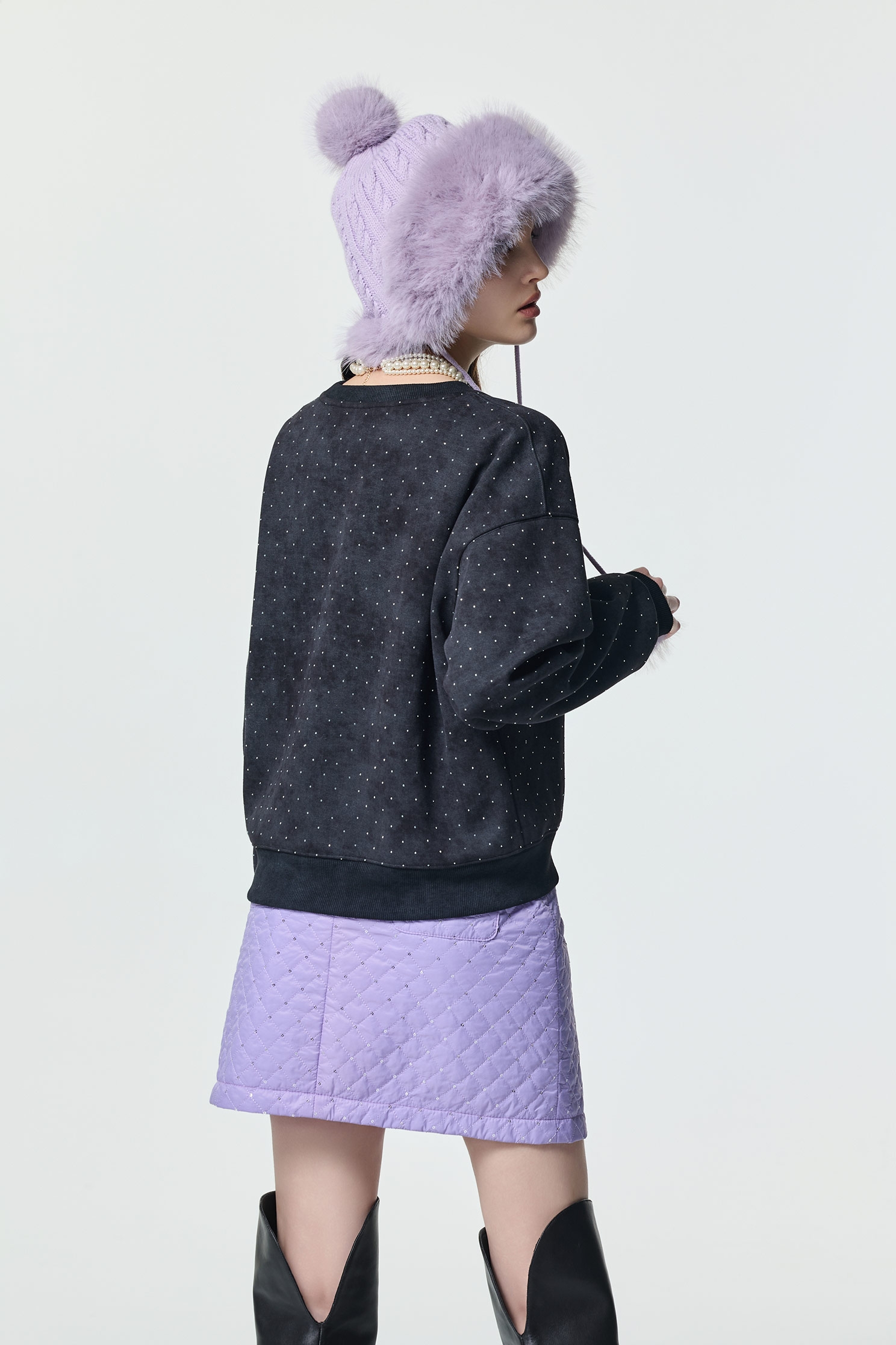 仿舊洗水閃光衛衣仿舊洗水閃光衛衣,上衣,秋冬穿搭,簡約穿搭,衛衣