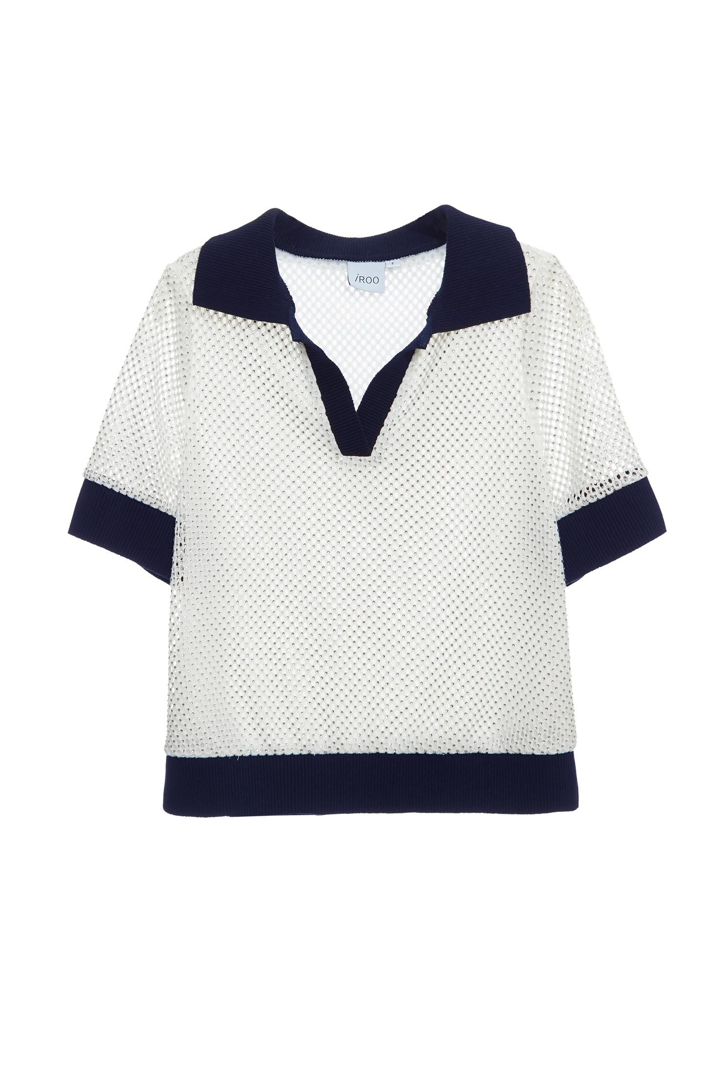 閃亮鑲火山玻璃色邊上衣閃亮鑲火山玻璃色邊上衣,上衣,春夏穿搭,網紗