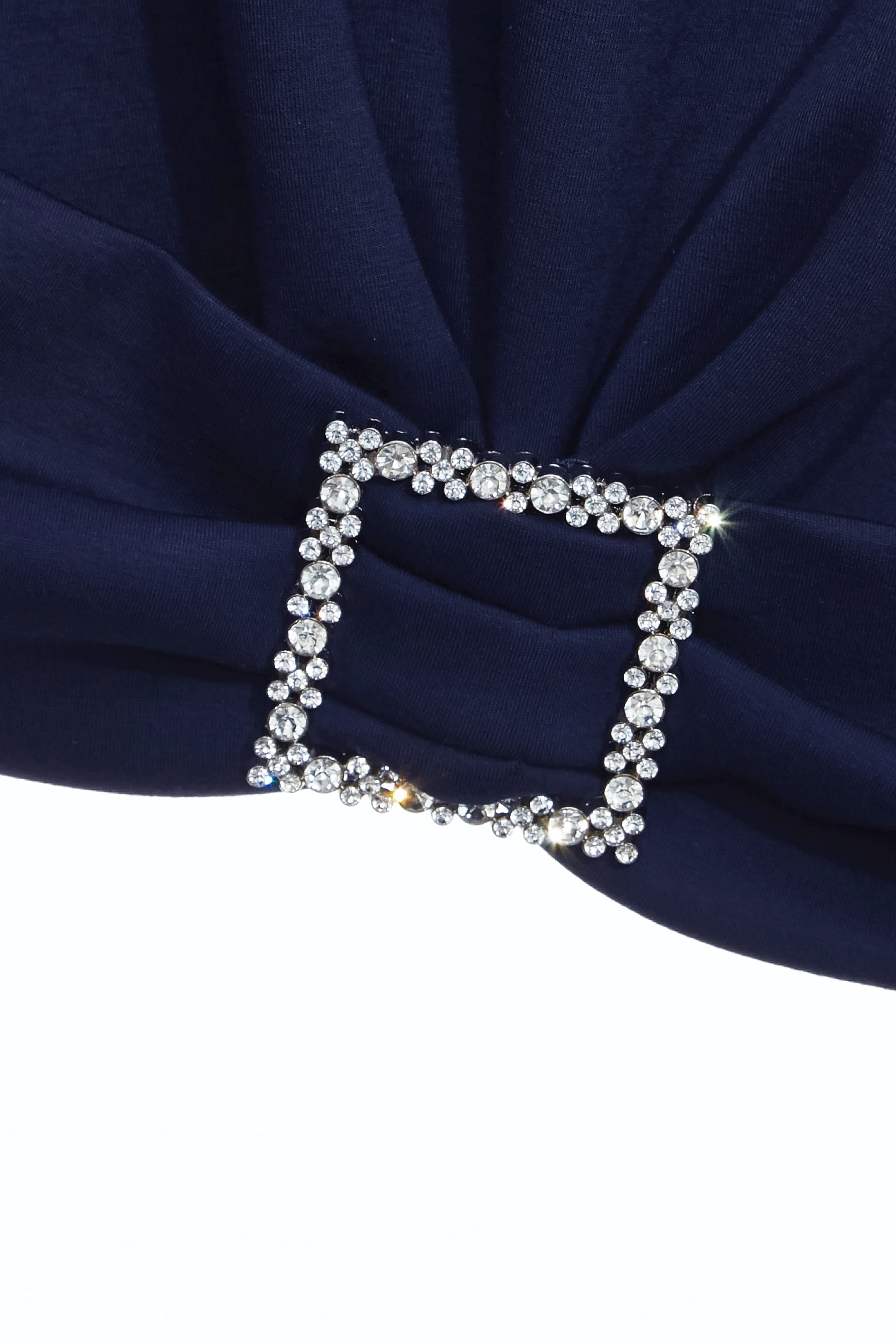 海軍牡丹藍鑽釦短版T海軍牡丹藍鑽釦短版T,上衣,春夏穿搭