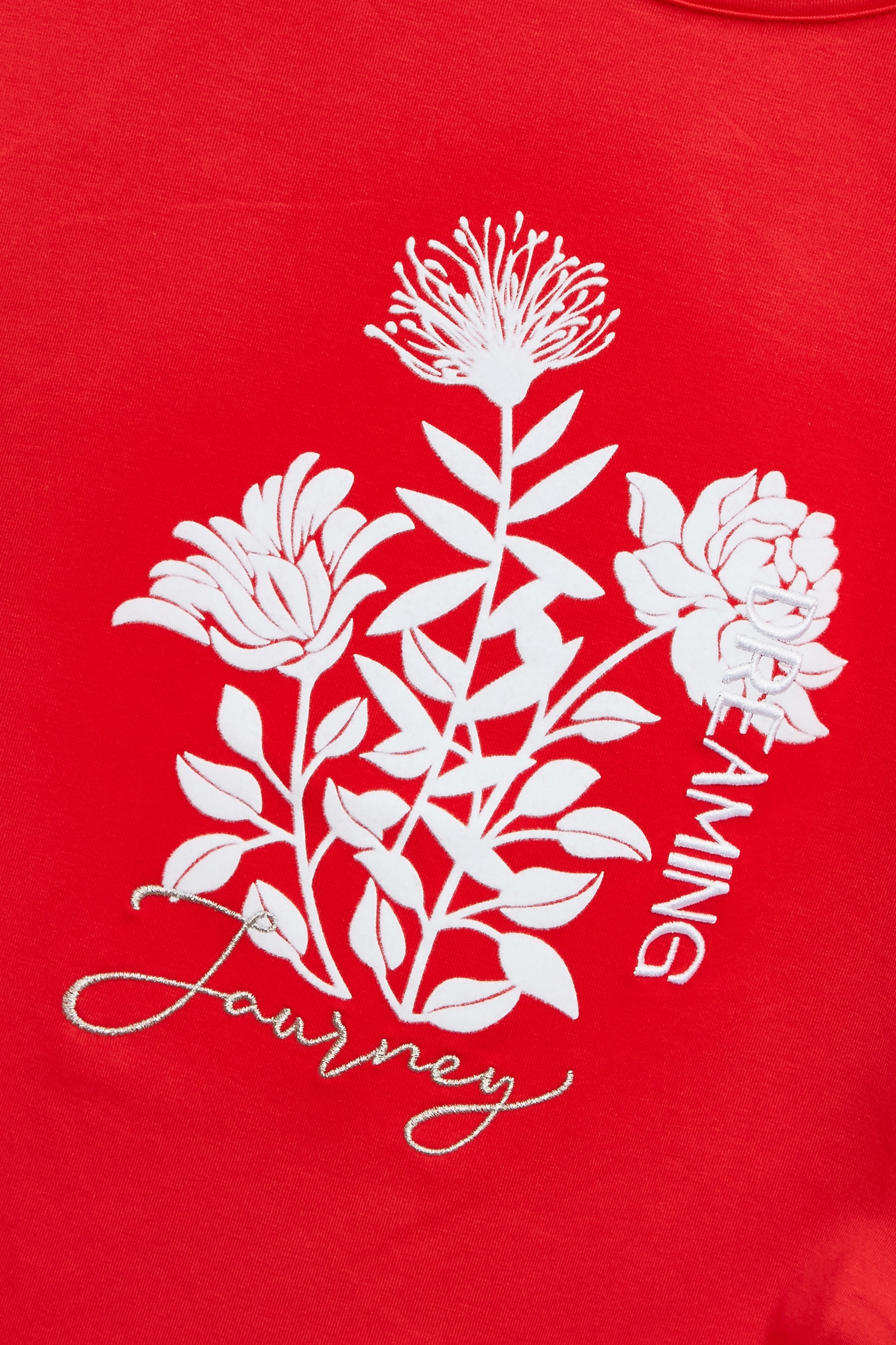 個性紅植絨抓腰上衣個性紅植絨抓腰上衣,T-Shirt,上衣,春夏穿搭,花花世界