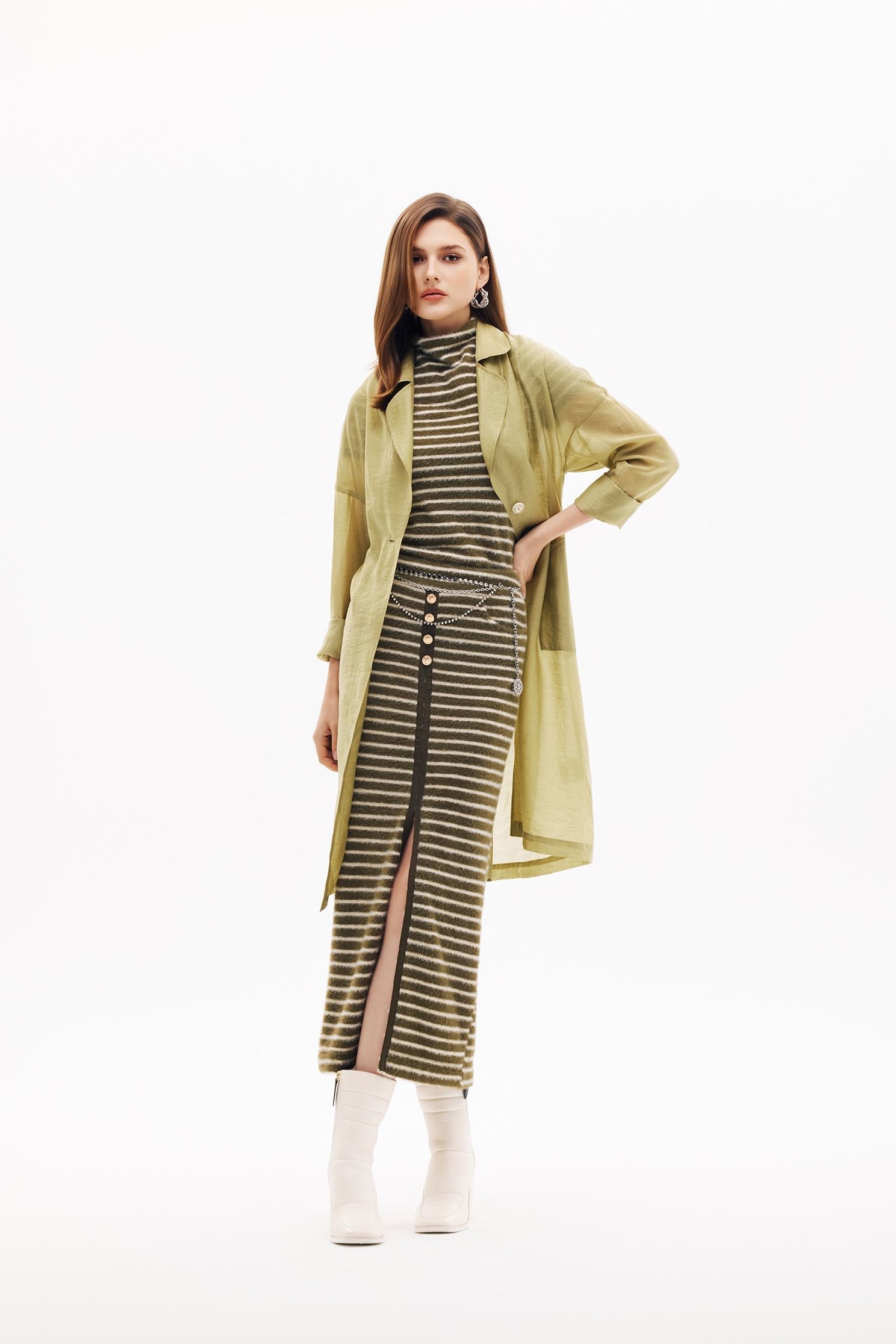 酸橙綠條紋單品上衣酸橙綠條紋單品上衣,上衣,人氣商品,春夏穿搭,時髦成套搭配,條紋