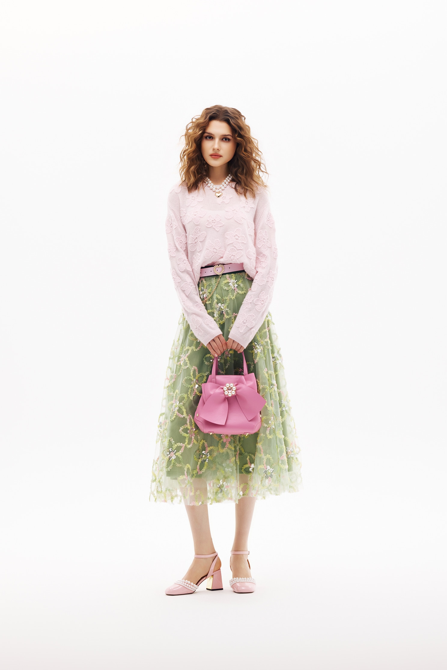 櫻花粉織花針織上衣櫻花粉織花針織上衣,上衣,春夏穿搭,約會特輯,花花世界,針織,針織上衣,針織衫