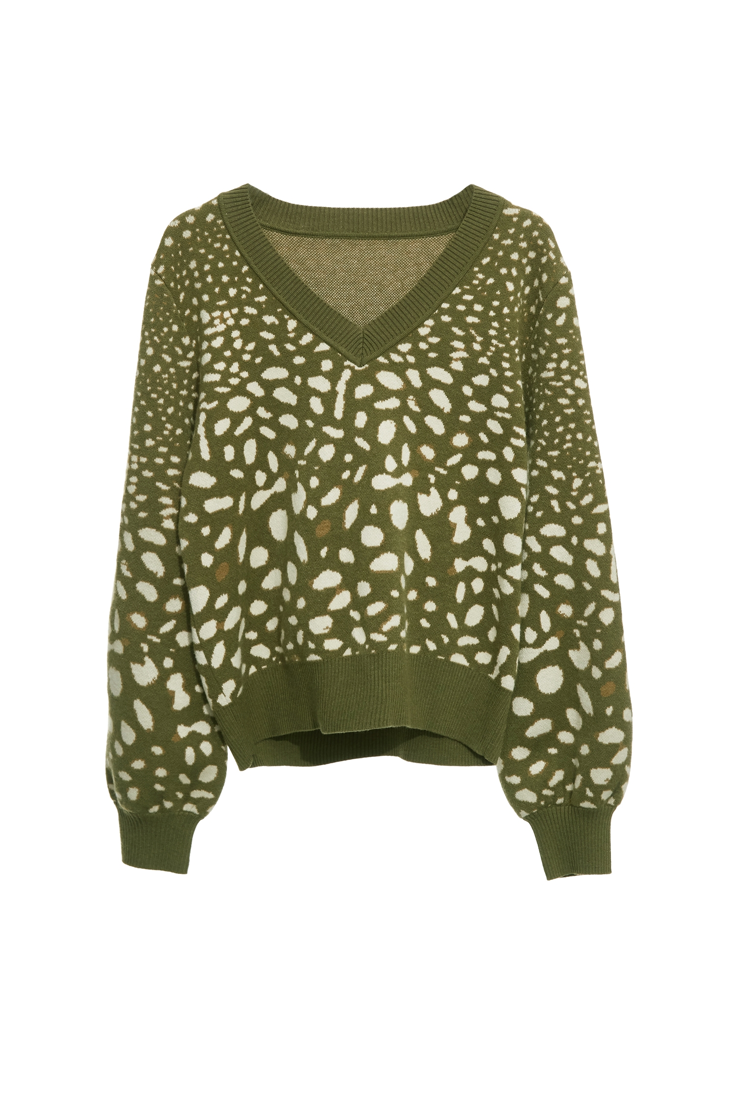 漸層鹿紋織花針織上衣漸層鹿紋織花針織上衣,V領上衣,上班OL穿搭,上衣,人氣商品,春夏穿搭,針織,針織上衣,針織衫