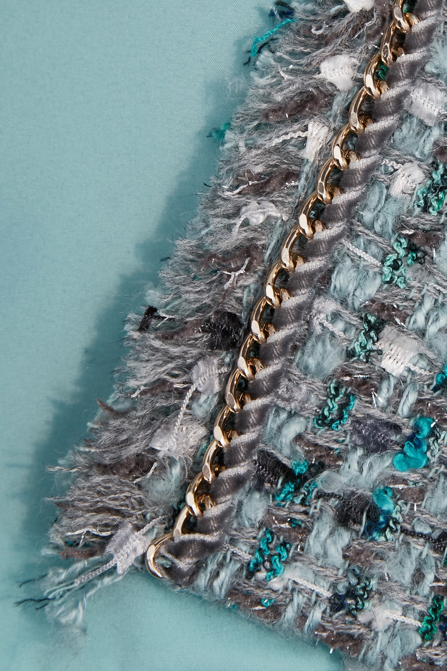 海藍寶石花呢紗外套海藍寶石花呢紗外套,一般外套,人氣商品,外套,小香風,小香風外套,時髦成套搭配,派對特輯,秋冬穿搭