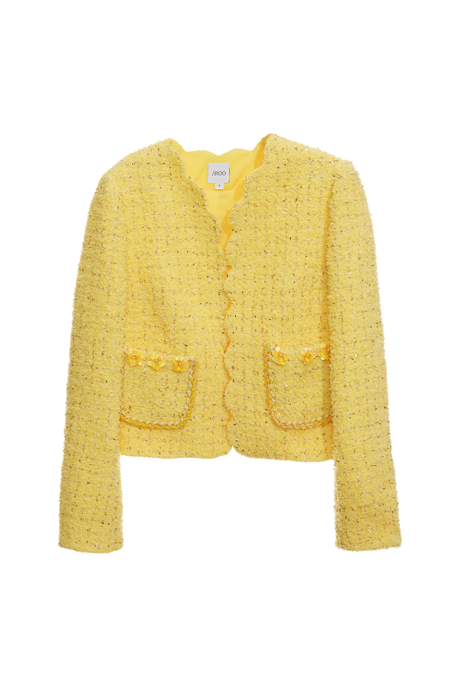 金菊亮黃色花呢紗外套金菊亮黃色花呢紗外套,一般外套,上班OL穿搭,外套,春夏穿搭,時髦成套搭配