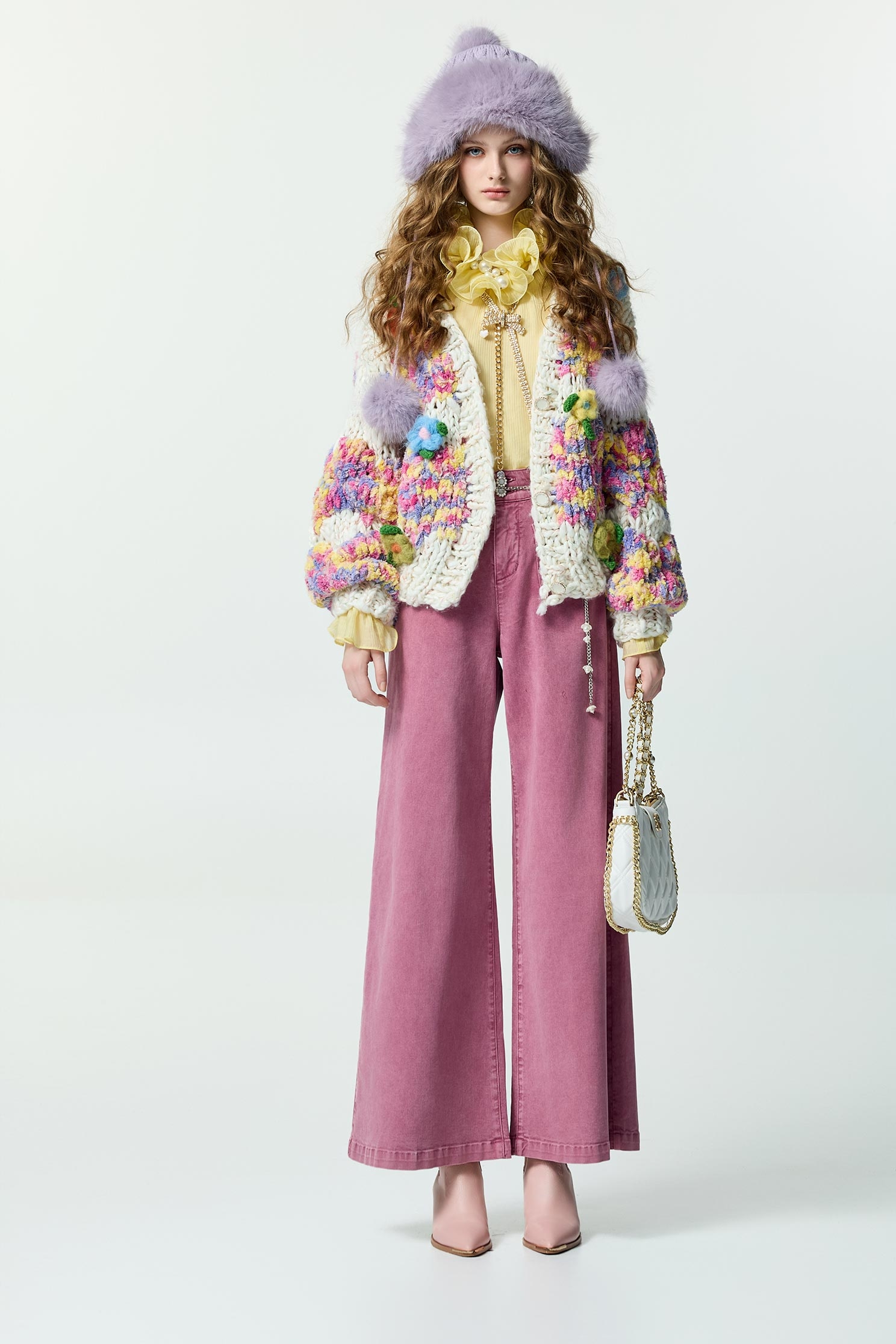 粉彩雪尼爾紗針織外套粉彩雪尼爾紗針織外套,人氣商品,外套,秋冬穿搭,約會特輯,花花世界,針織,針織外套