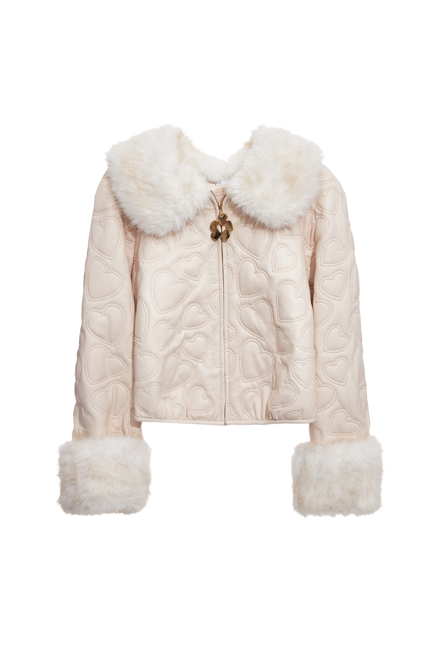 愛心圖騰絎縫仿皮外套愛心圖騰絎縫仿皮外套,一般外套,外套,春夏穿搭,時髦成套搭配,約會特輯