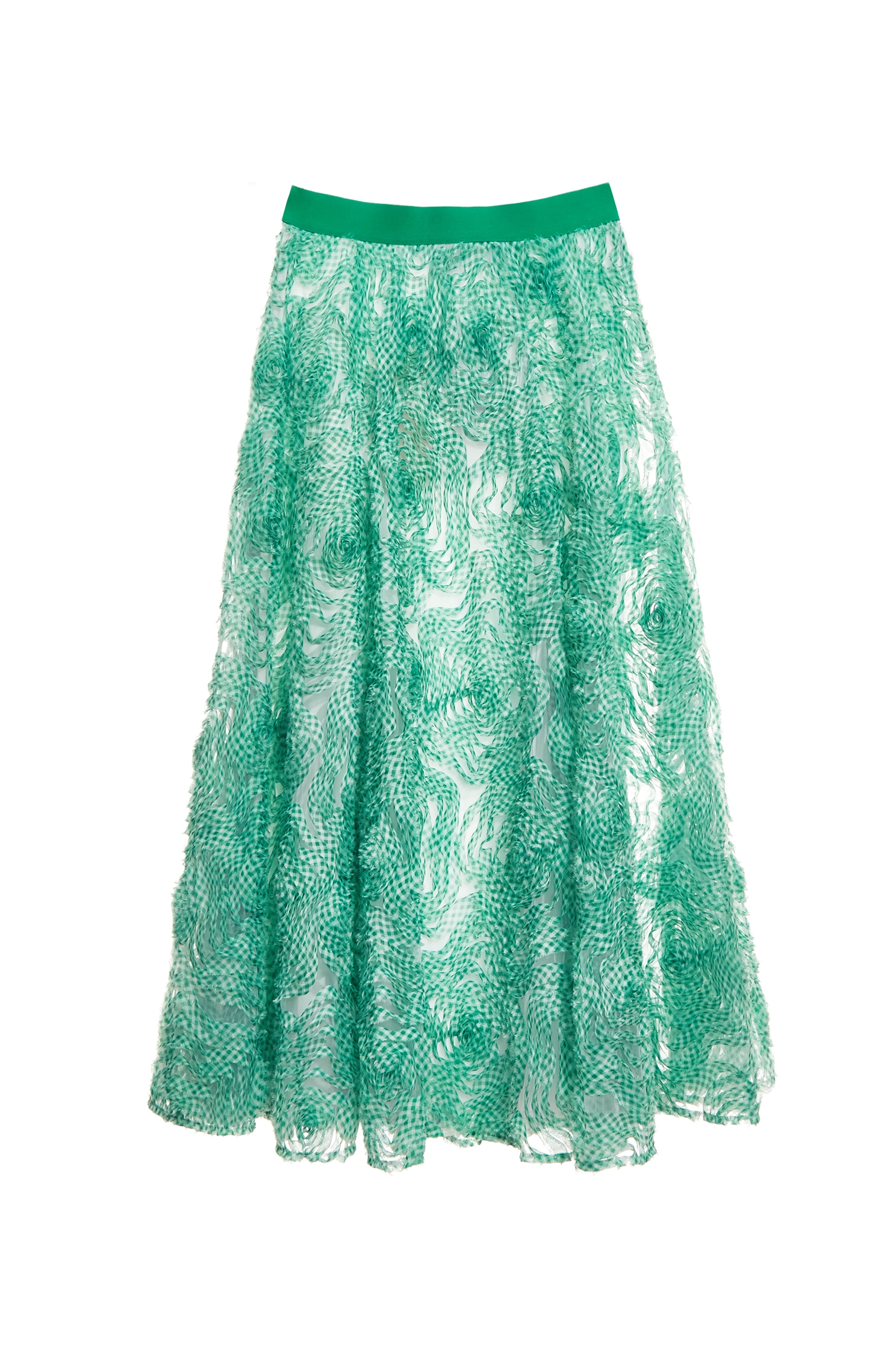 新葉綠格紋長裙新葉綠格紋長裙,人氣商品,春夏穿搭,時髦成套搭配,格紋,網紗,網裙,花花世界,長裙,雪紡