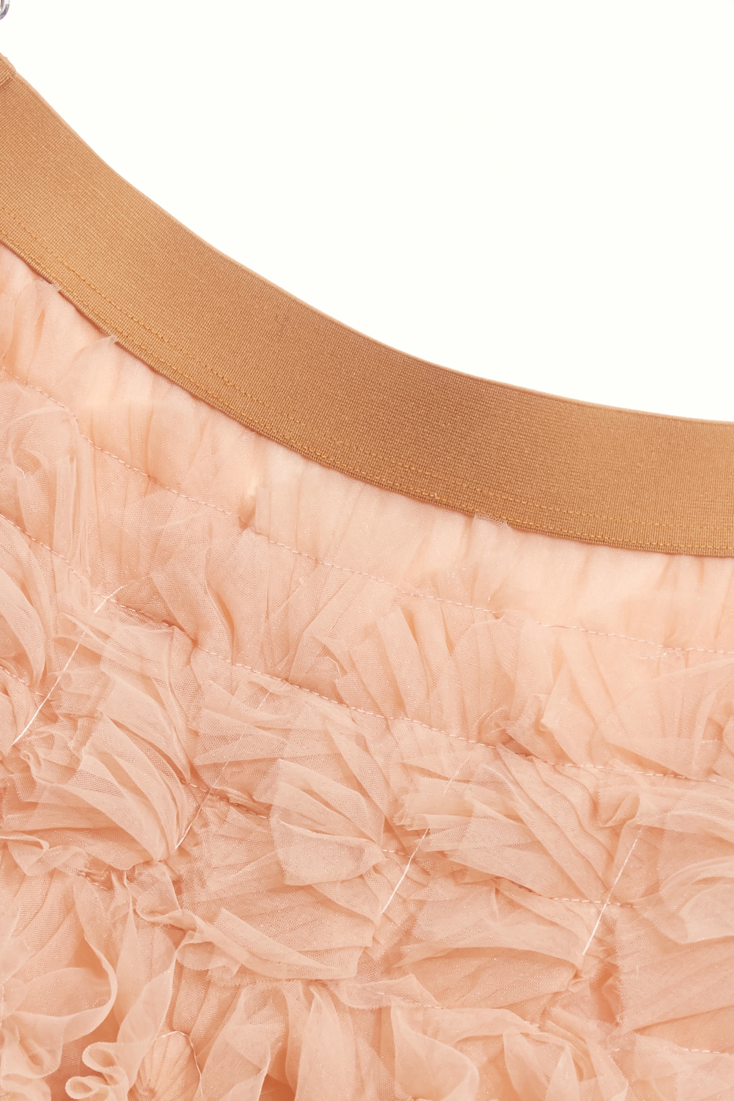 淺焦糖色立體摺飾式長裙淺焦糖色立體摺飾式長裙,春夏穿搭,派對特輯,約會特輯,網裙,荷葉,長裙