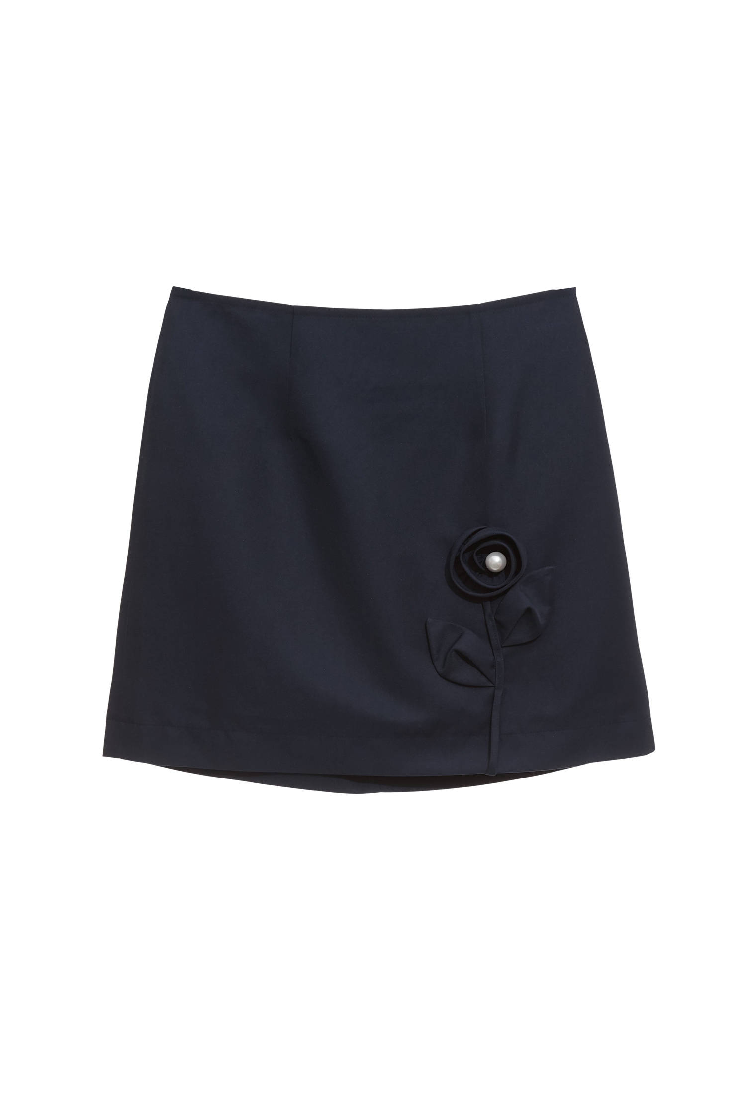 暮色藍手工花短裙暮色藍手工花短裙,春夏穿搭,短裙,花花世界