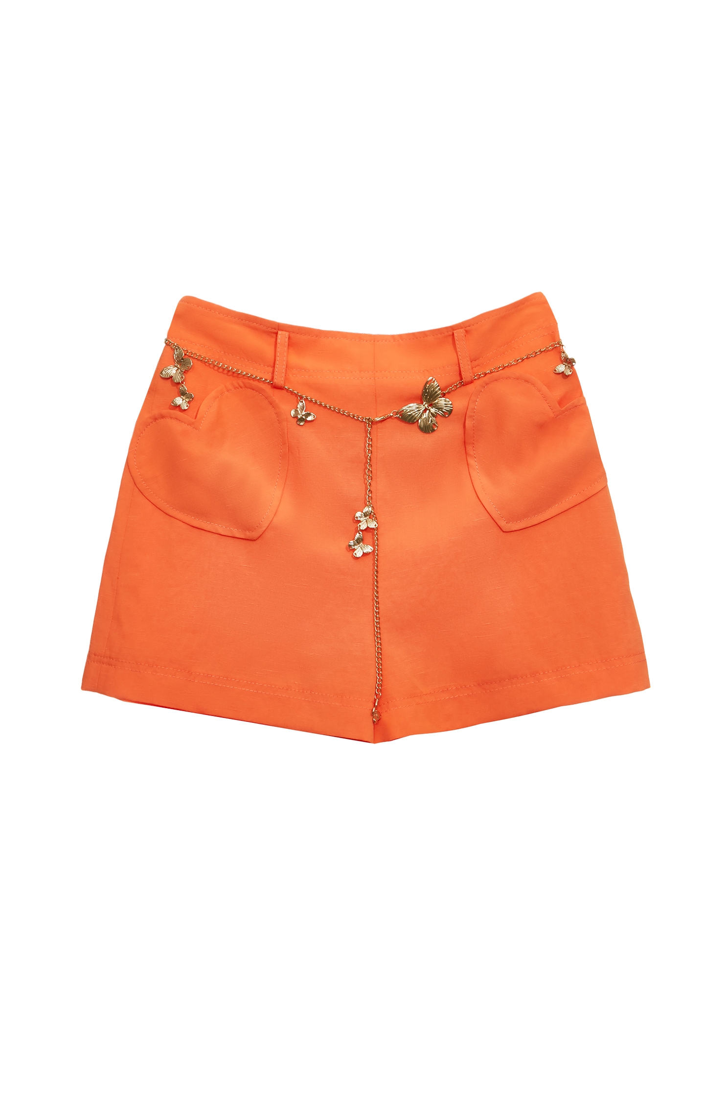 落日珊瑚色愛心口袋短褲落日珊瑚色愛心口袋短褲,人氣商品,春夏穿搭,時髦成套搭配,短褲