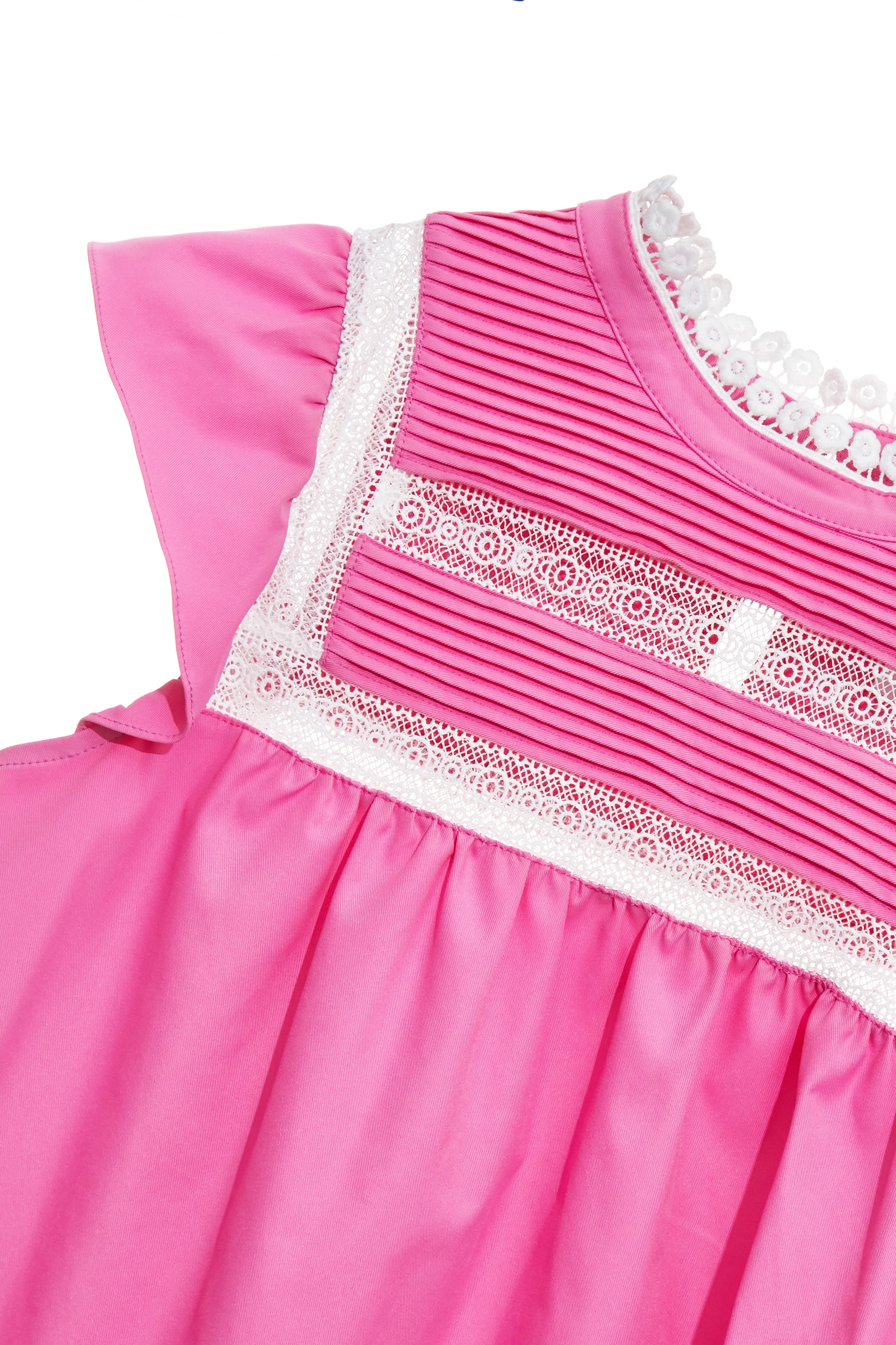 閃粉色綴蕾絲公主短洋裝閃粉色綴蕾絲公主短洋裝,一般洋裝,小禮服,春夏穿搭,洋裝特輯,荷葉,蕾絲,蕾絲洋裝