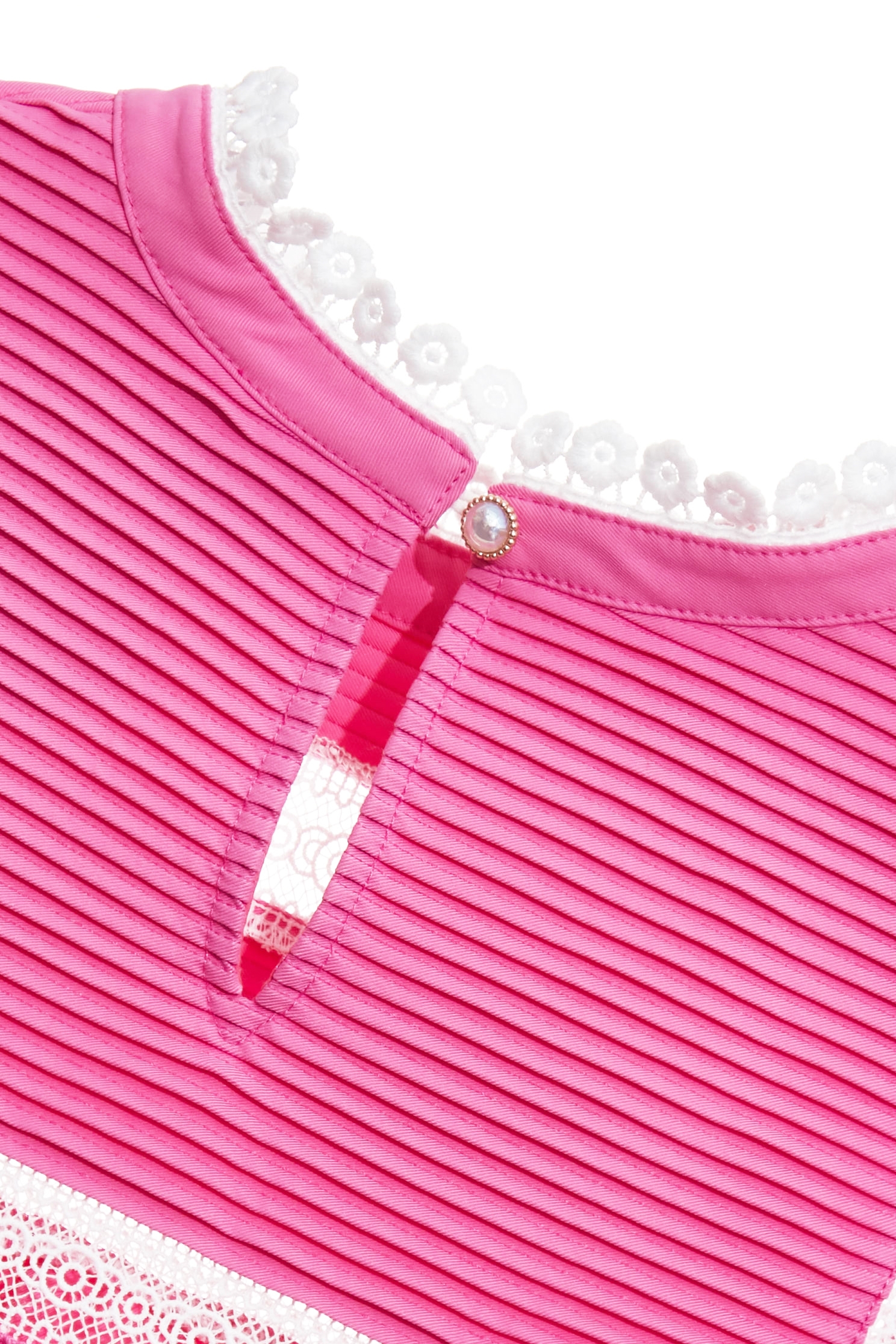 閃粉色綴蕾絲公主短洋裝閃粉色綴蕾絲公主短洋裝,一般洋裝,小禮服,春夏穿搭,洋裝特輯,荷葉,蕾絲,蕾絲洋裝