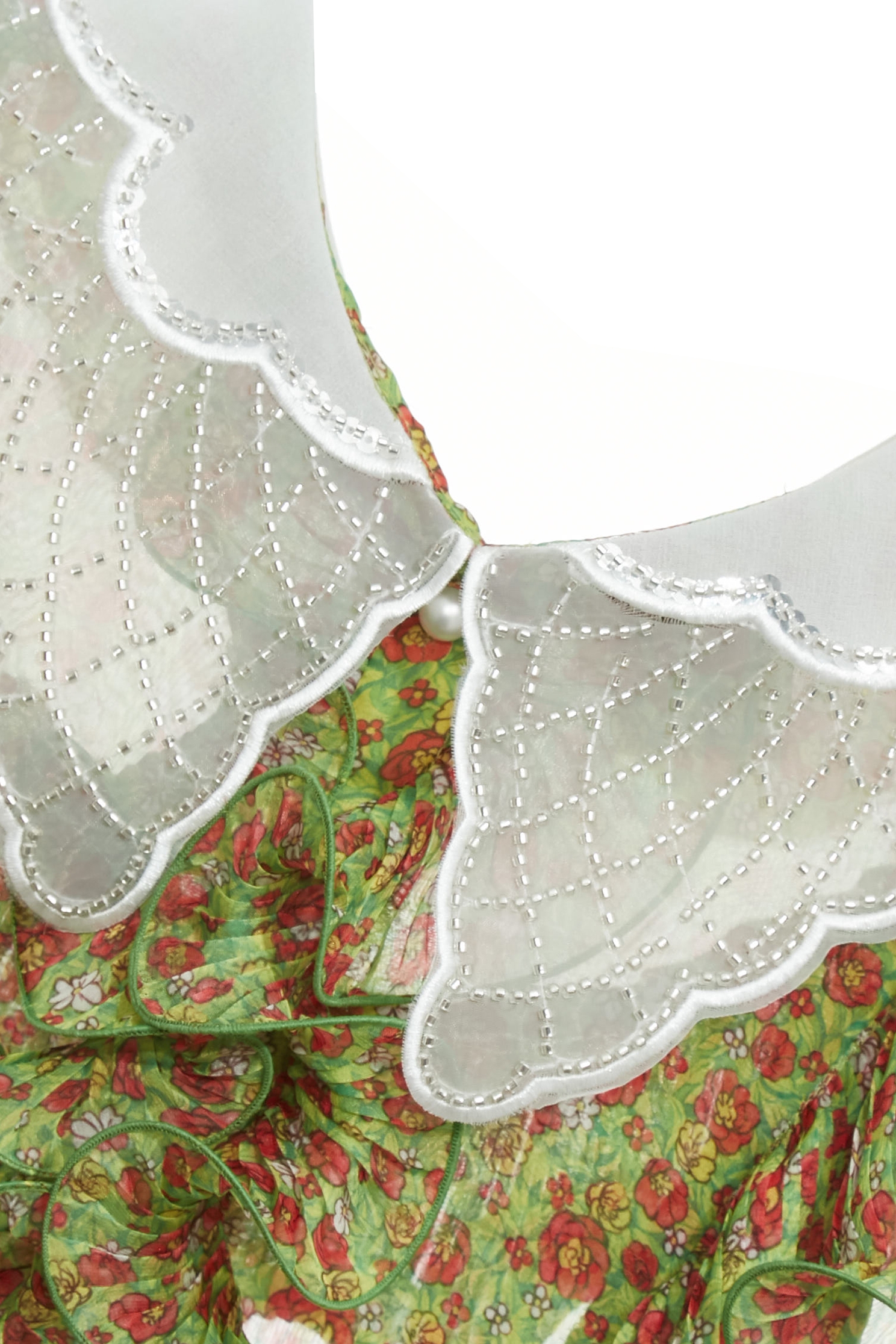 童話花園雪紡印花上衣童話花園雪紡印花上衣,V領上衣,一般背心,一般背心馬甲,上衣,春夏穿搭,時髦成套搭配,無袖上衣,珍珠,約會特輯,花花世界,荷葉,輕奢度假,輕奢渡假,雪紡,雪紡上衣