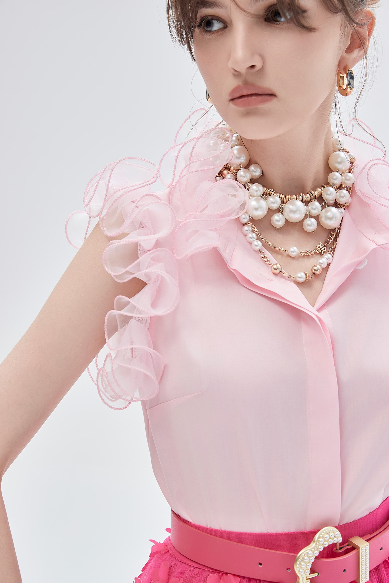 粉紅雪糕色上衣粉紅雪糕色上衣,一般背心,一般背心馬甲,上衣,人氣商品,春夏穿搭,約會特輯,背心,荷葉