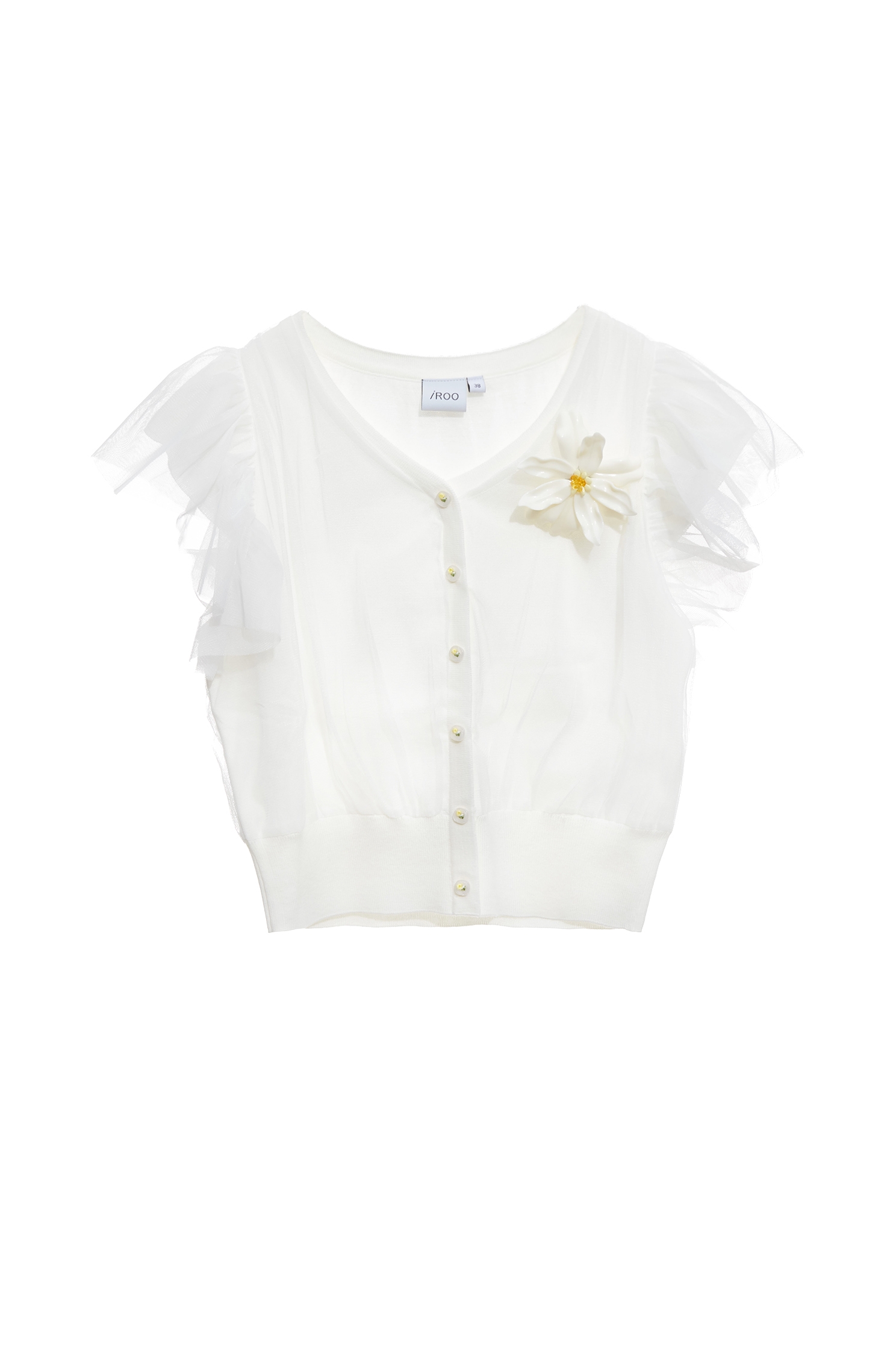 光學白拼接細網針織上衣光學白拼接細網針織上衣,V領上衣,上衣,春夏穿搭,約會特輯,花花世界,輕奢度假,輕奢渡假,針織,針織上衣,針織衫