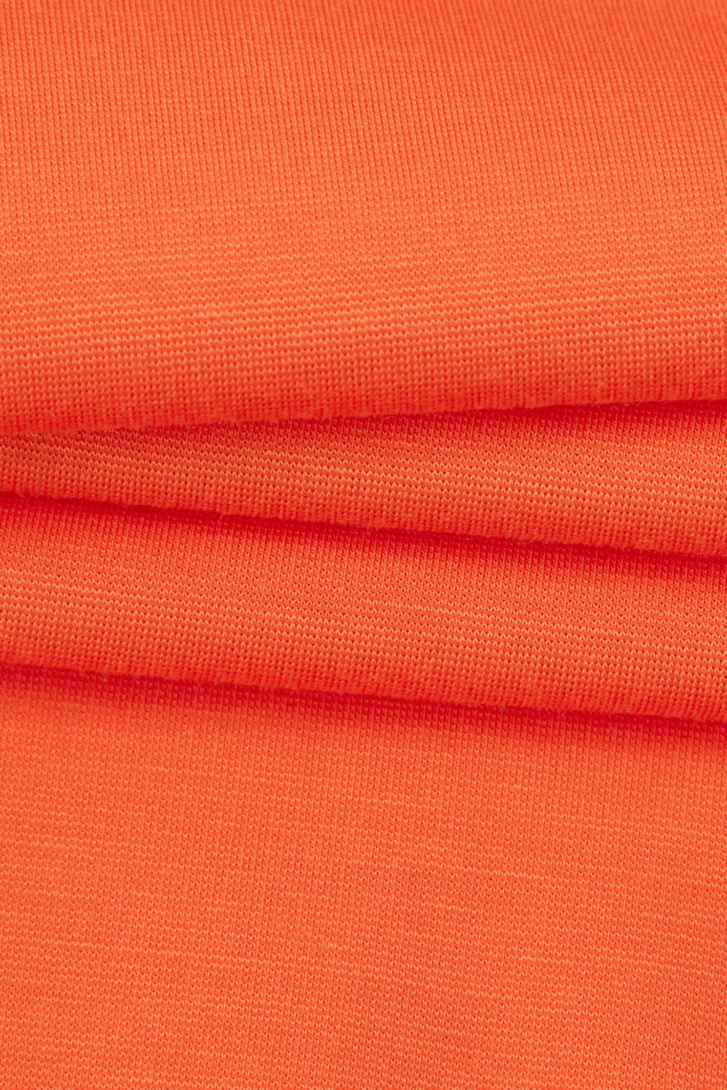 落日珊瑚色簍空花T恤上衣落日珊瑚色簍空花T恤上衣,T恤,上衣,春夏穿搭,珍珠,花花世界,荷葉