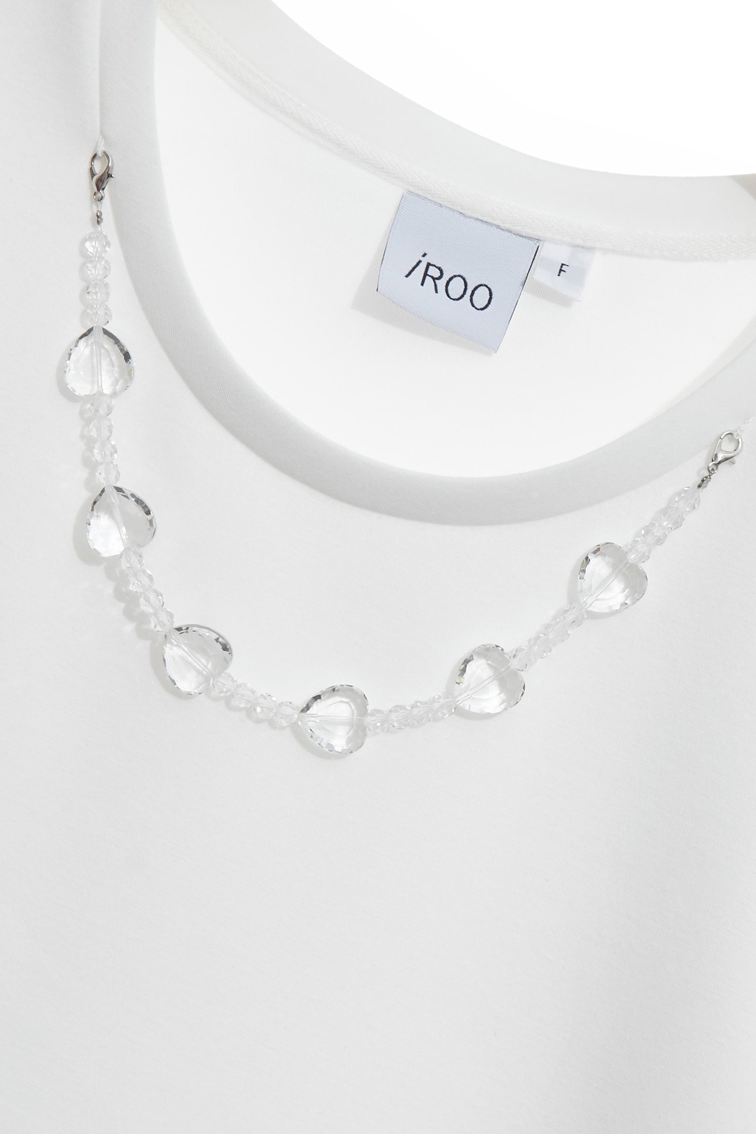 光學白荷葉下擺上衣光學白荷葉下擺上衣,上班OL穿搭,上衣,人氣商品,秋冬穿搭,荷葉,項鍊