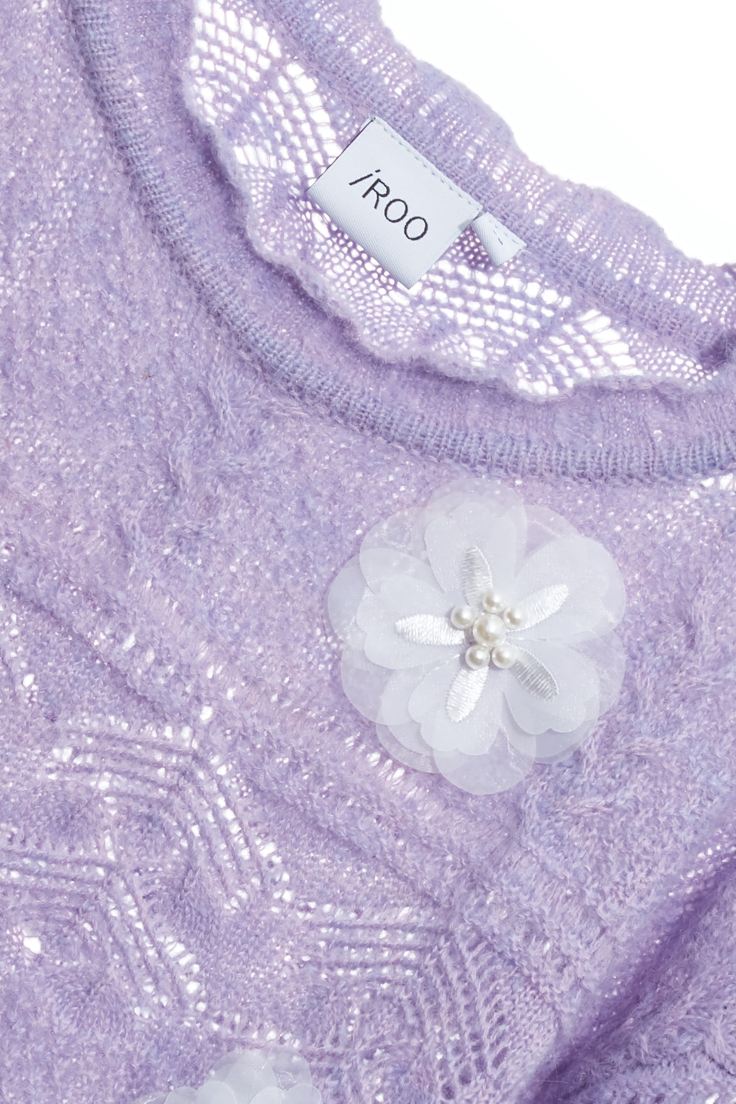 大麗花紫毛海針織上衣大麗花紫毛海針織上衣,上衣,人氣商品,秋冬穿搭,約會特輯,花花世界,針織,針織衫