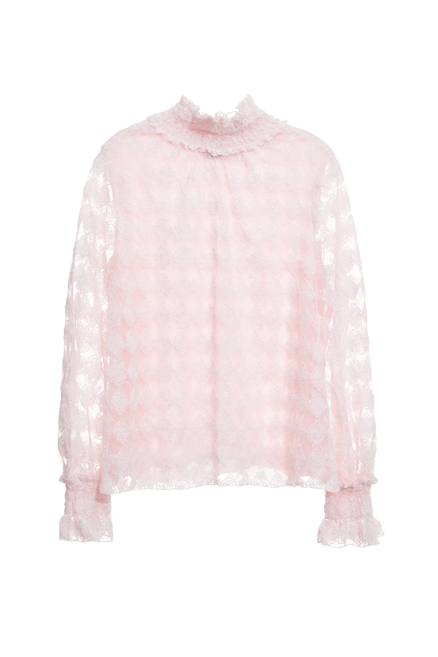 玫瑰石英粉刺繡蕾絲上衣玫瑰石英粉刺繡蕾絲上衣,上衣,人氣商品,刺繡,格紋,秋冬穿搭,約會特輯,花花世界,荷葉,蕾絲,蕾絲上衣