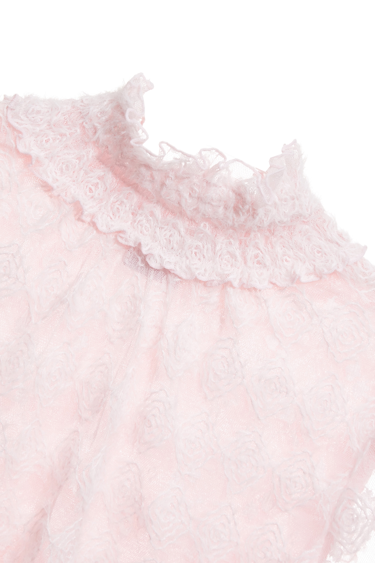 玫瑰石英粉刺繡蕾絲上衣玫瑰石英粉刺繡蕾絲上衣,上衣,人氣商品,刺繡,格紋,秋冬穿搭,約會特輯,花花世界,荷葉,蕾絲,蕾絲上衣