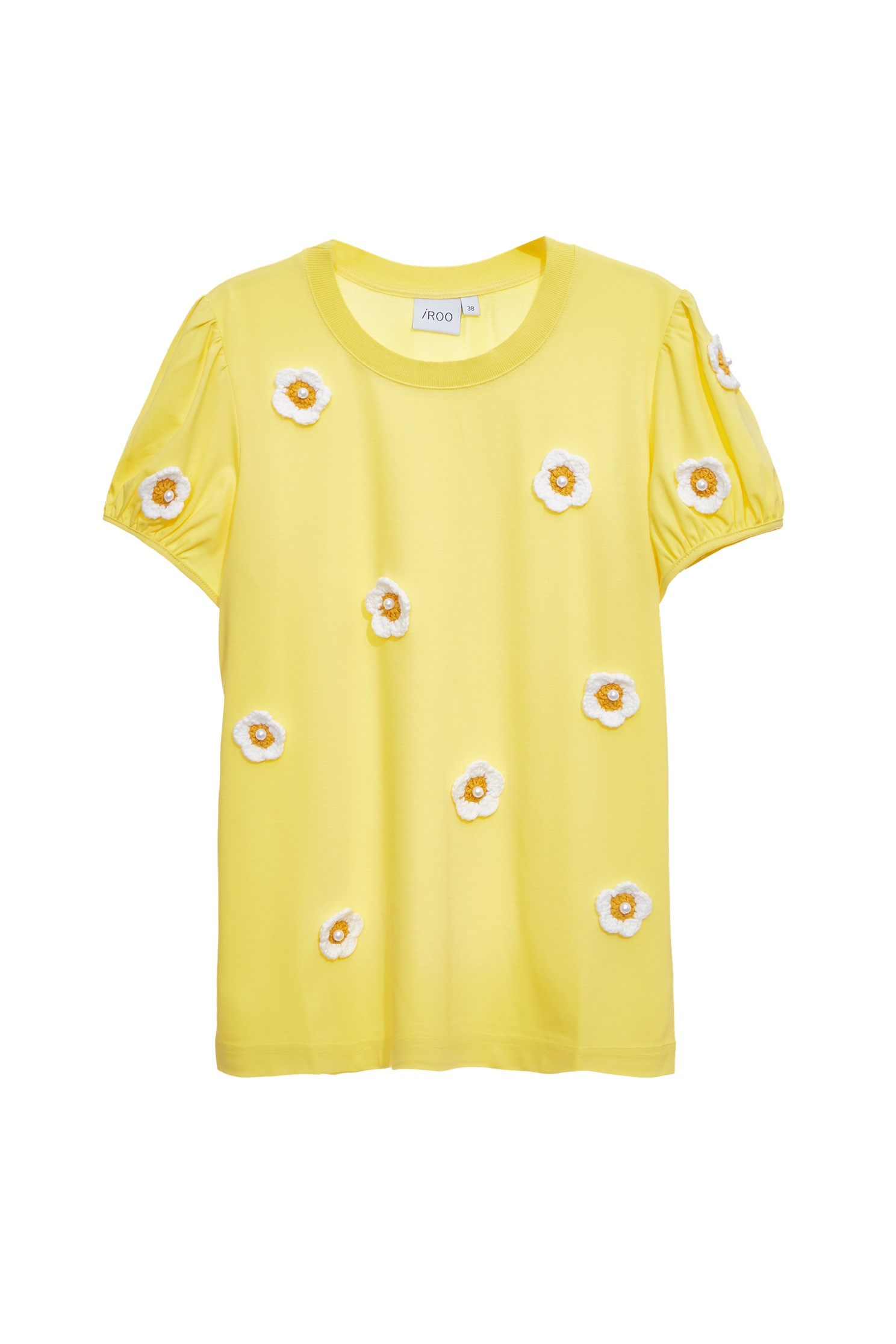 綴手鉤針織花T恤綴手鉤針織花T恤,T-Shirt,上衣,春夏穿搭,花花世界,針織