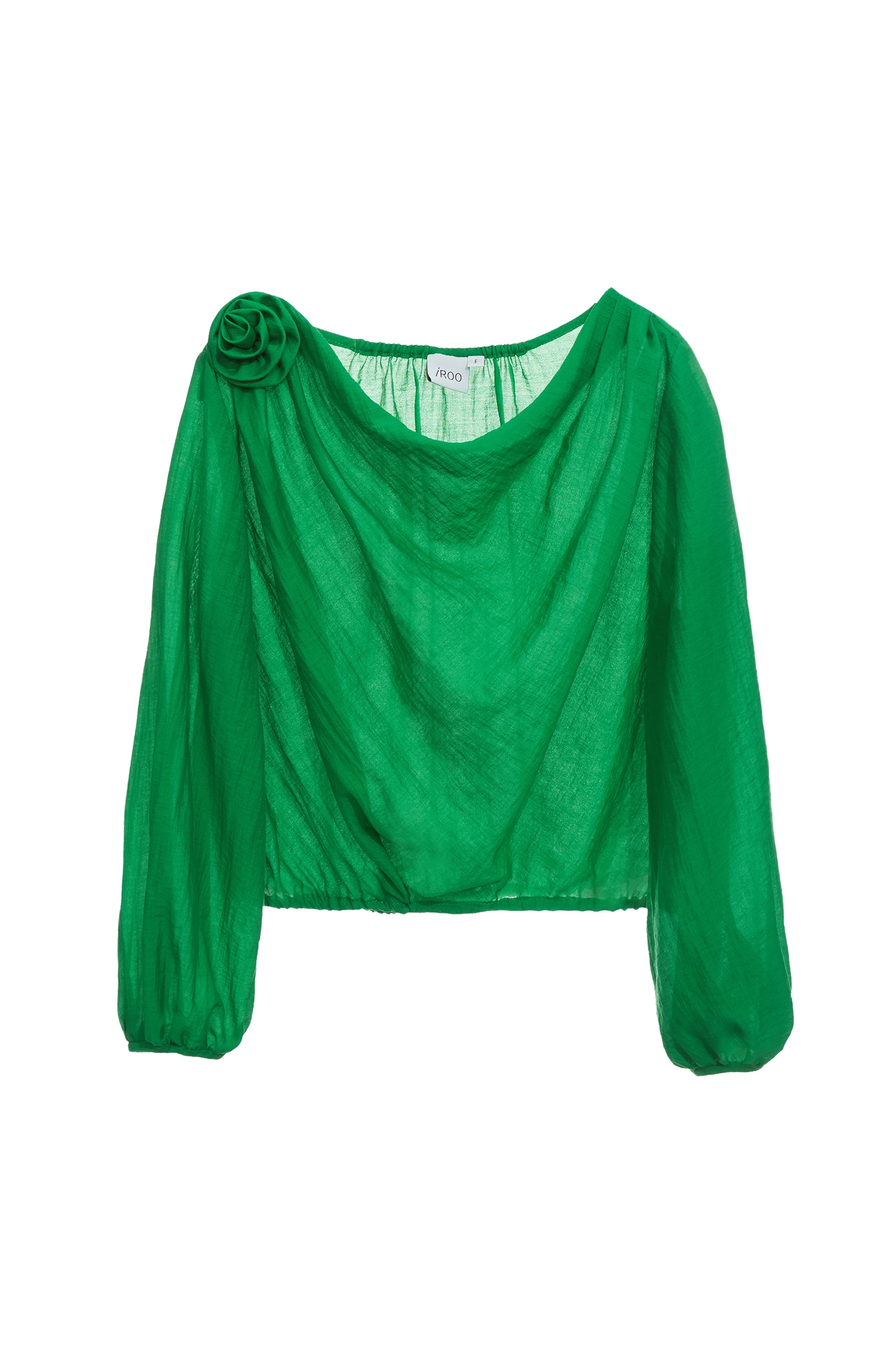 深翡翠色肩花上衣深翡翠色肩花上衣,上衣,春夏穿搭,花花世界