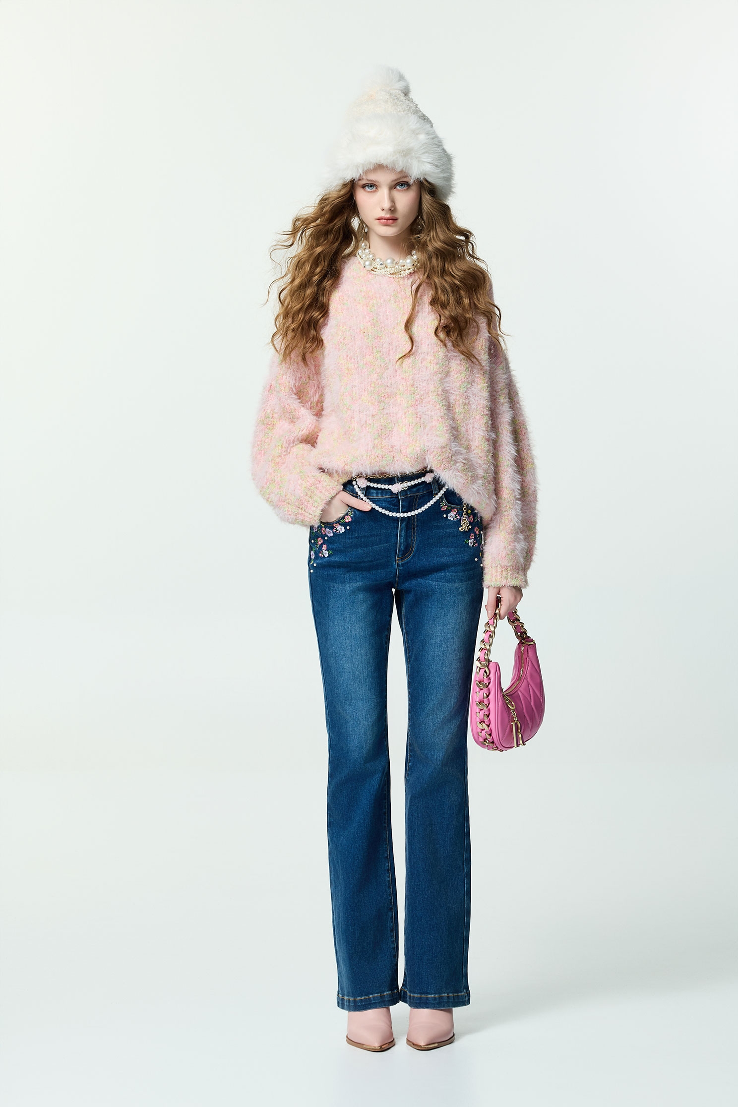 粉彩漸層圈圈紗針織上衣粉彩漸層圈圈紗針織上衣,上衣,派對特輯,秋冬穿搭,約會特輯,針織,針織上衣