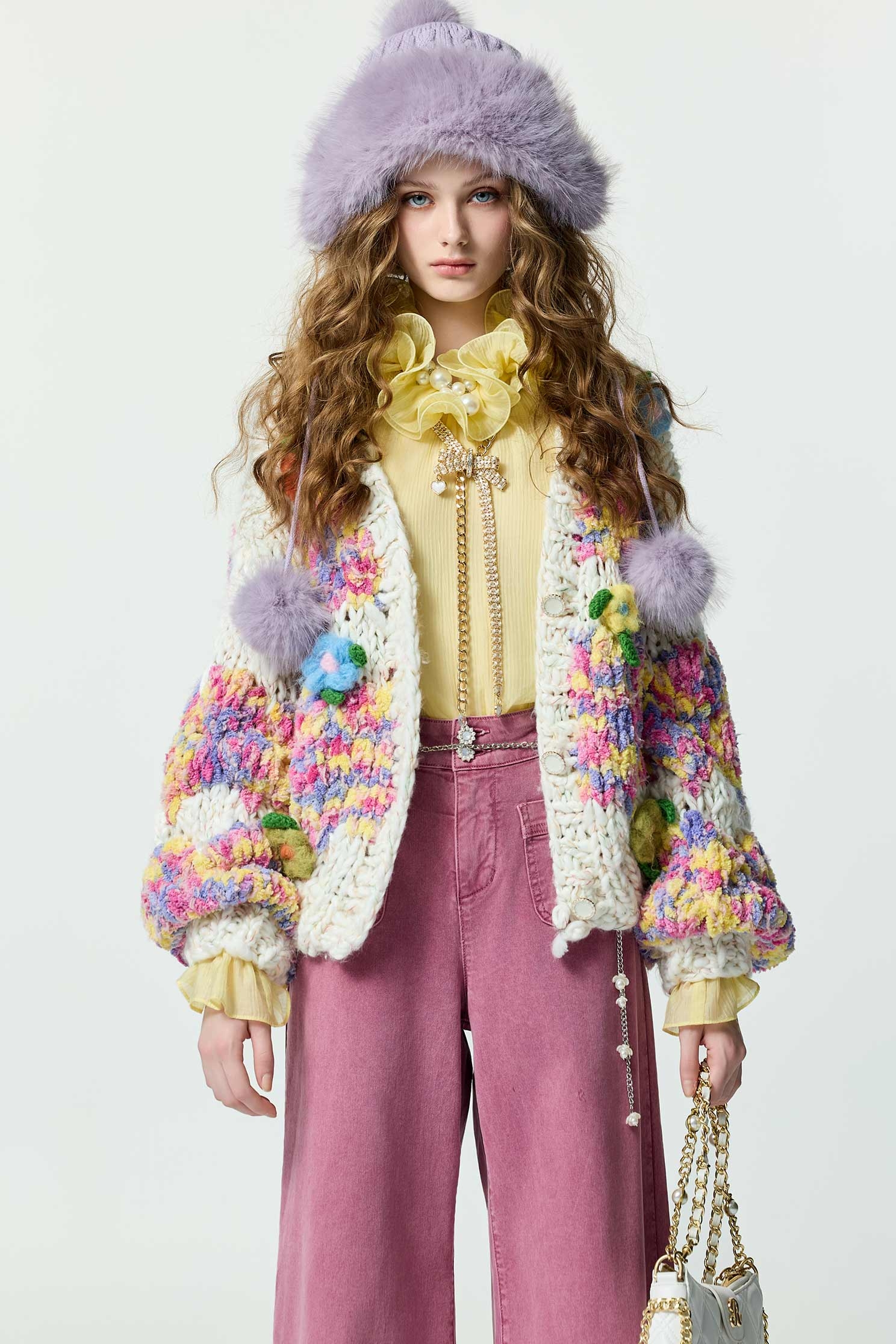 明黃色褶皺感荷葉領上衣明黃色褶皺感荷葉領上衣,上班OL穿搭,上衣,派對特輯,秋冬穿搭,約會特輯,荷葉