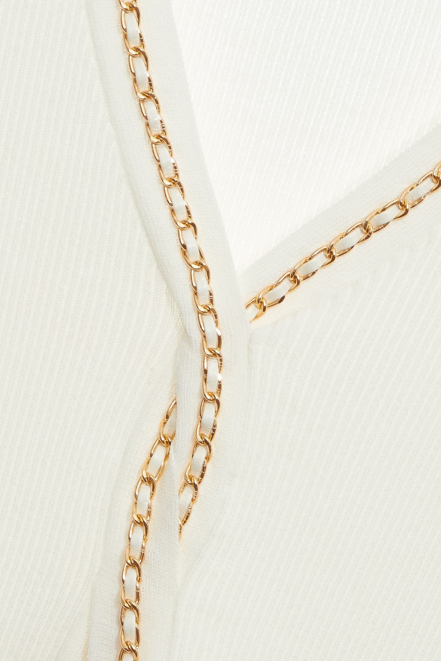 小香風鏈飾針織上衣小香風鏈飾針織上衣,上衣,小香風,春夏穿搭,白色上衣,約會特輯,針織,針織衫