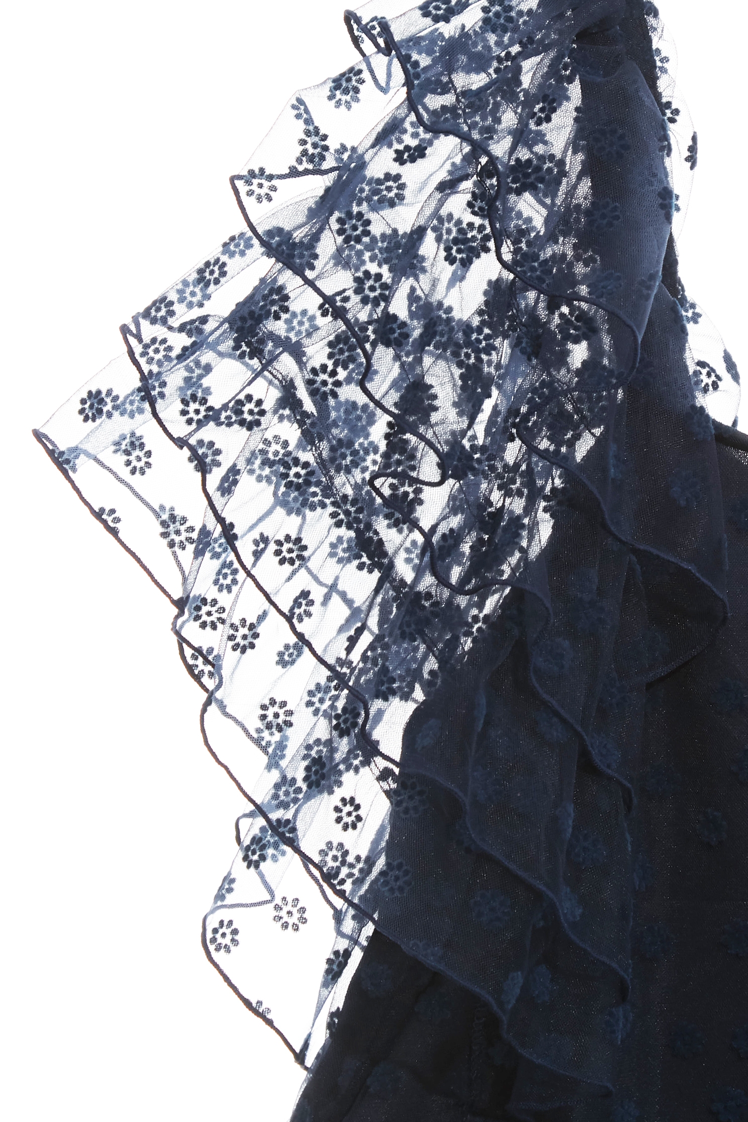 暮色藍花朵網紗上衣暮色藍花朵網紗上衣,上衣,春夏穿搭,約會特輯,網紗,花花世界