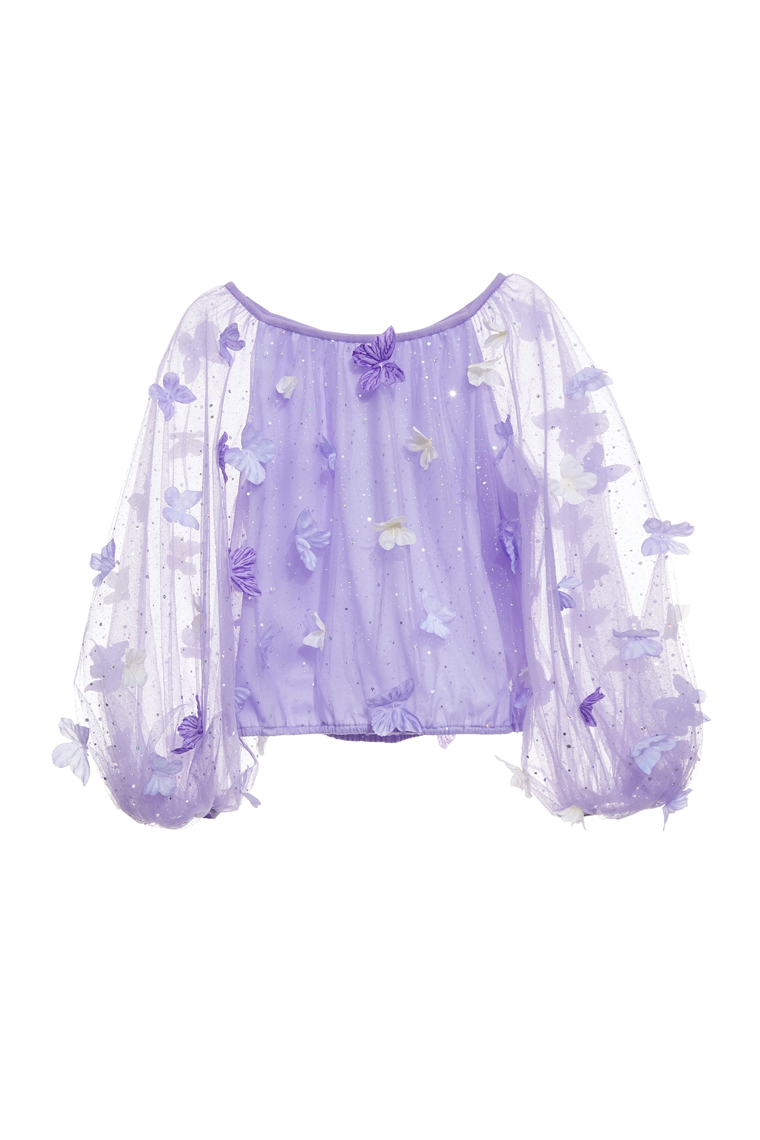 閃亮柔紫色網紗上衣閃亮柔紫色網紗上衣,上衣,春夏穿搭,時髦成套搭配,約會特輯,網紗