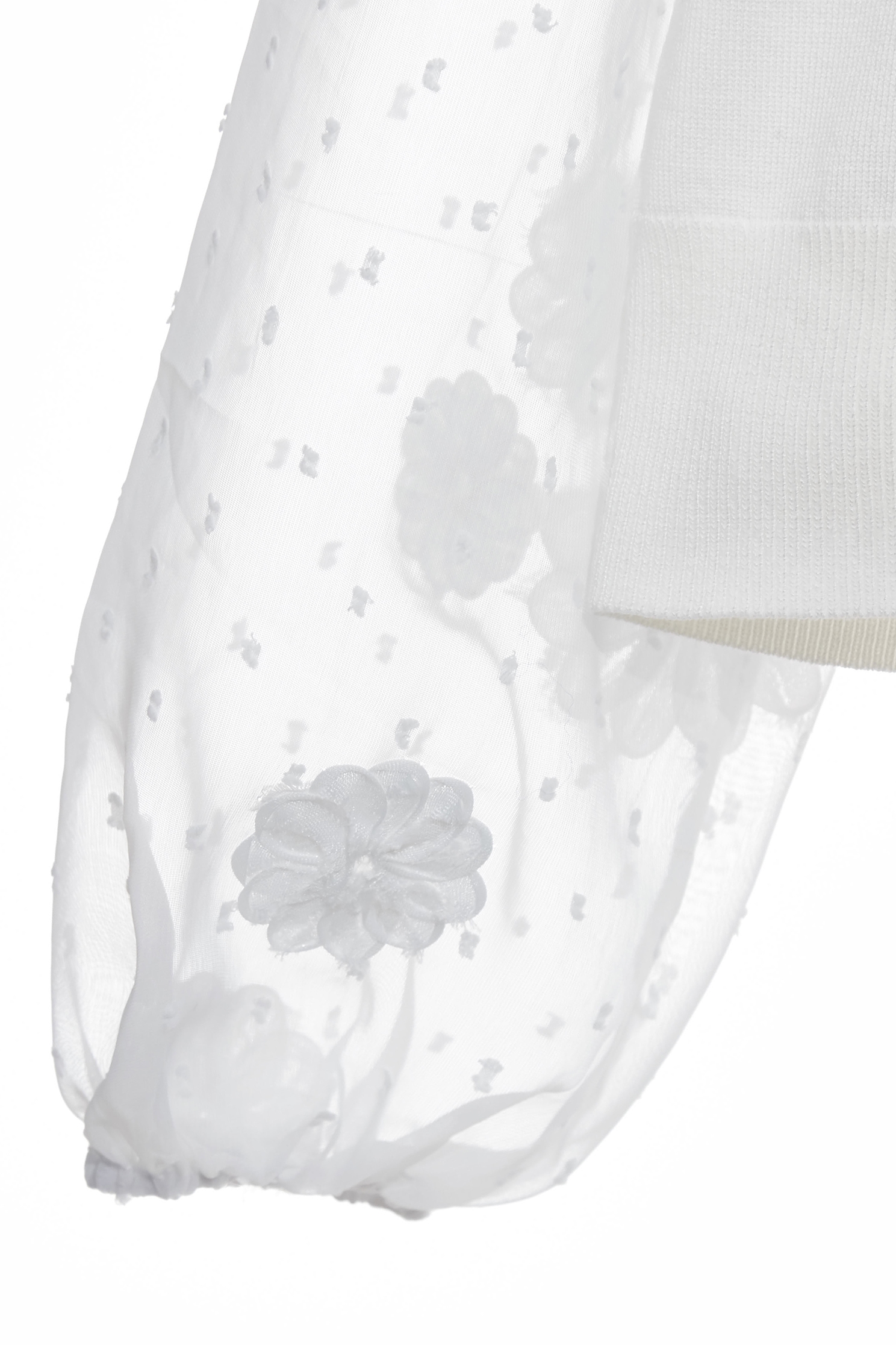 立體壓花袖針織上衣立體壓花袖針織上衣,U領上衣,上班OL穿搭,上衣,春夏穿搭,珍珠,簡約穿搭,約會特輯,花花世界,針織,針織上衣,針織衫,雪紡