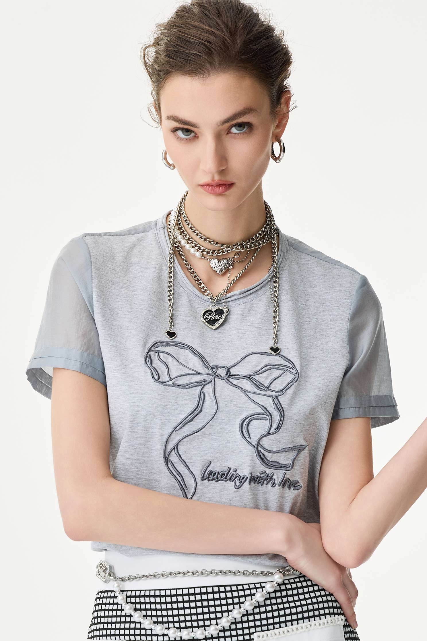 時尚愛心珍珠項鍊時尚愛心珍珠項鍊,春夏穿搭,珍珠,項鍊