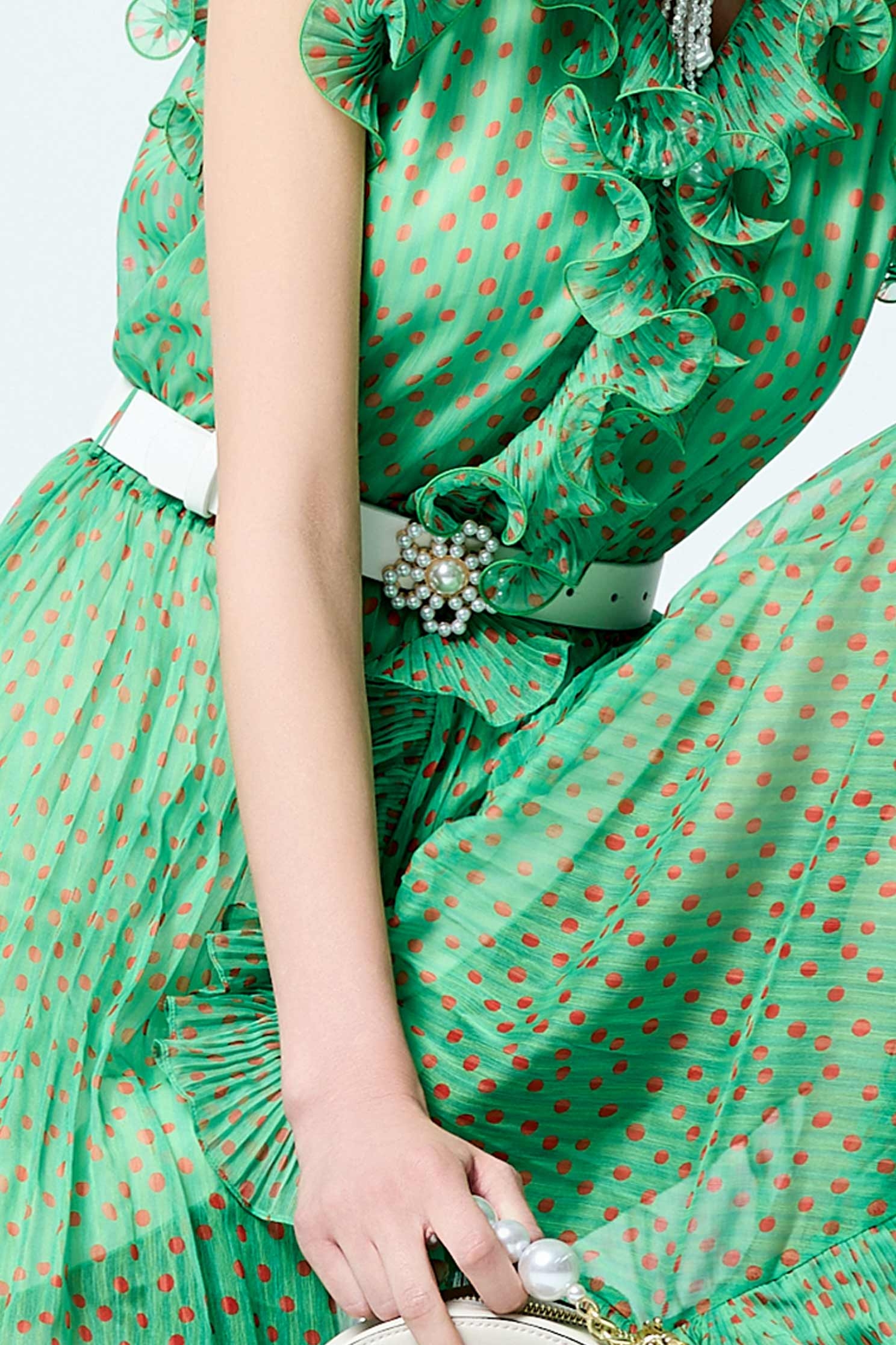 牛皮珍珠花型腰帶牛皮珍珠花型腰帶,春夏穿搭,珍珠,皮帶,皮革