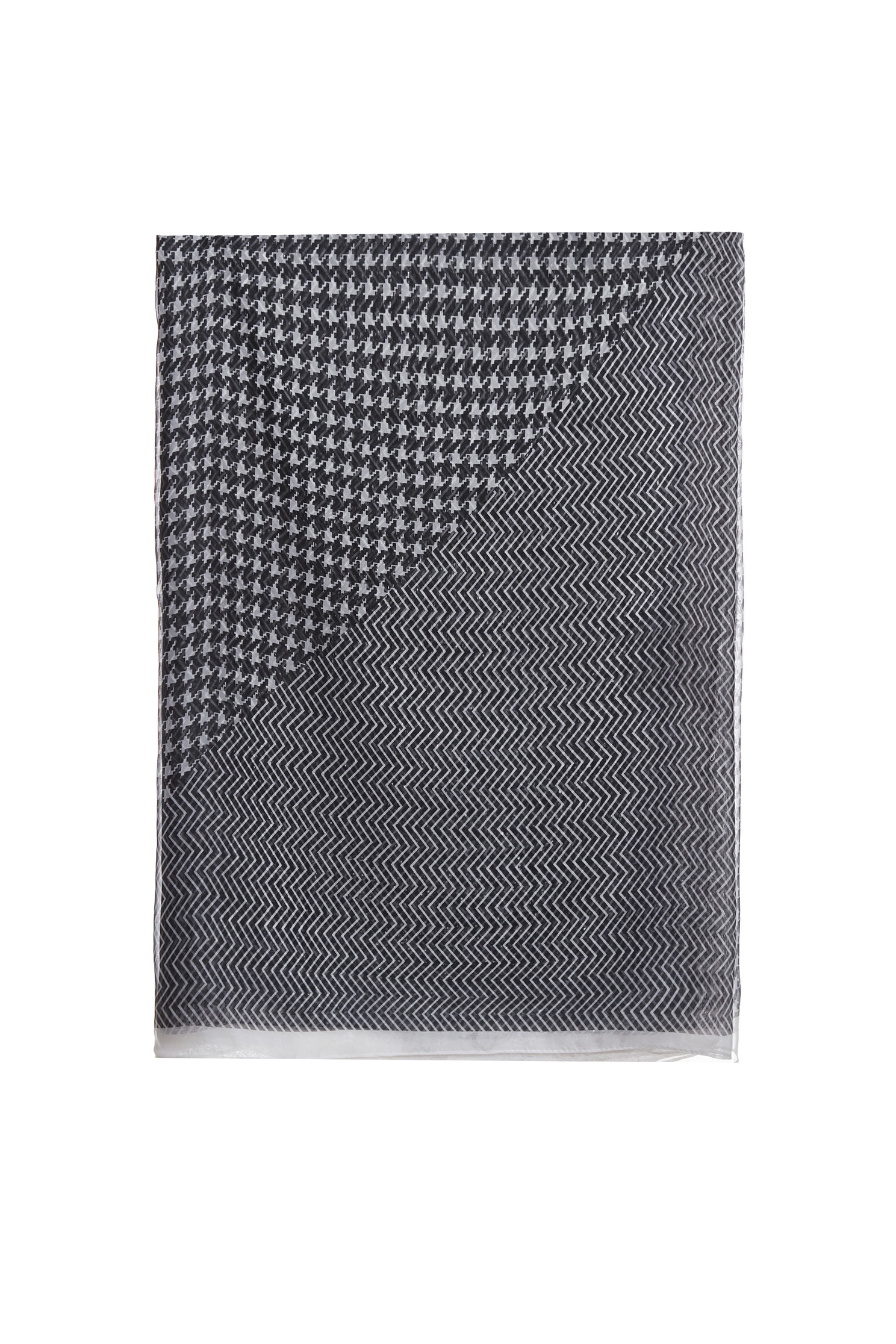 優雅黑白織紋絲巾優雅黑白織紋絲巾,秋冬穿搭