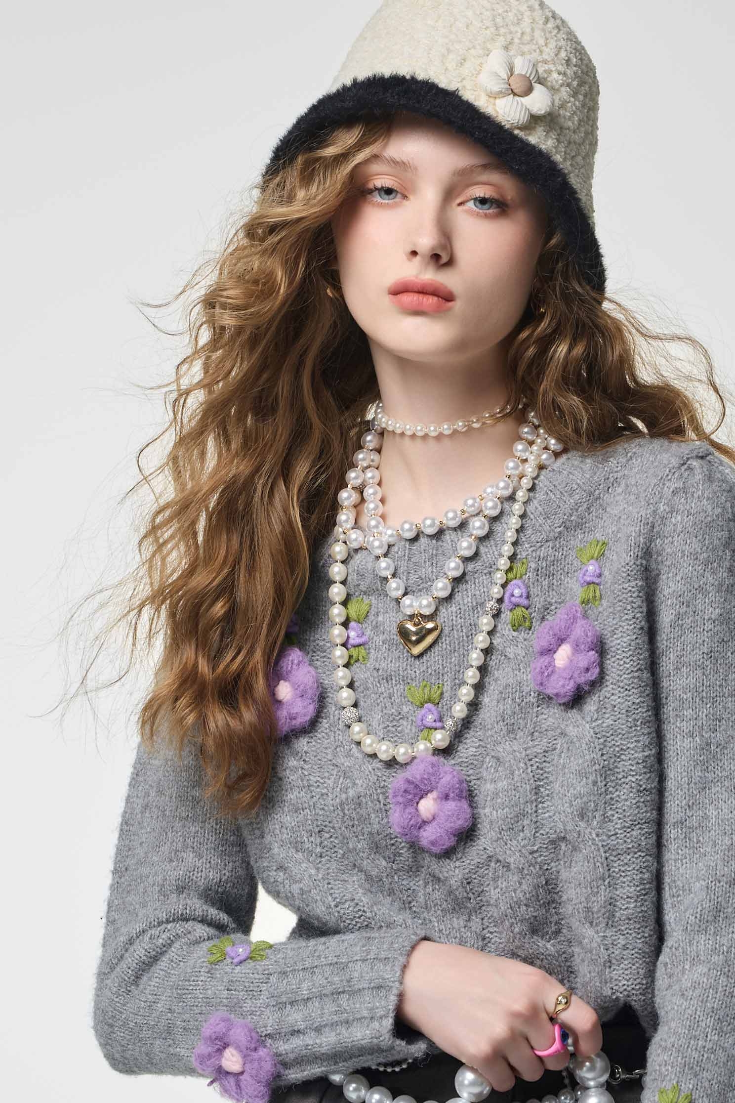 浪漫雙層珍珠心型吊墜項鍊浪漫雙層珍珠心型吊墜項鍊,珍珠,秋冬穿搭,項鍊