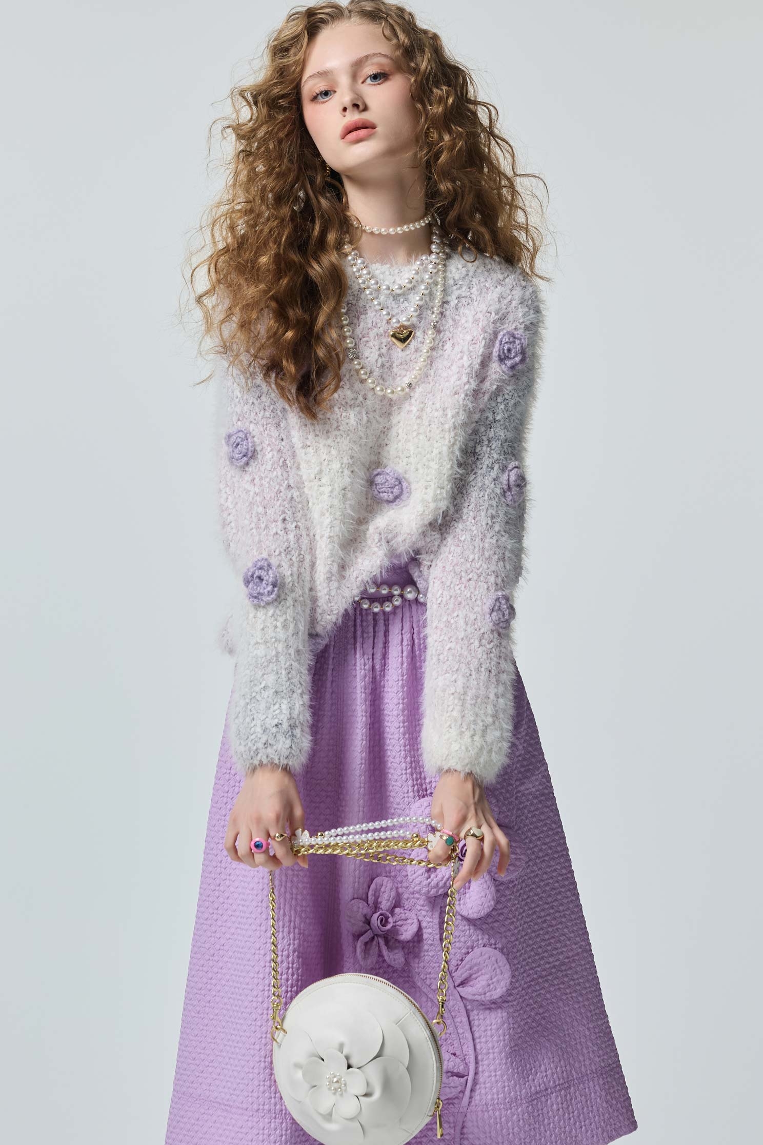 浪漫雙層珍珠心型吊墜項鍊浪漫雙層珍珠心型吊墜項鍊,珍珠,秋冬穿搭,項鍊